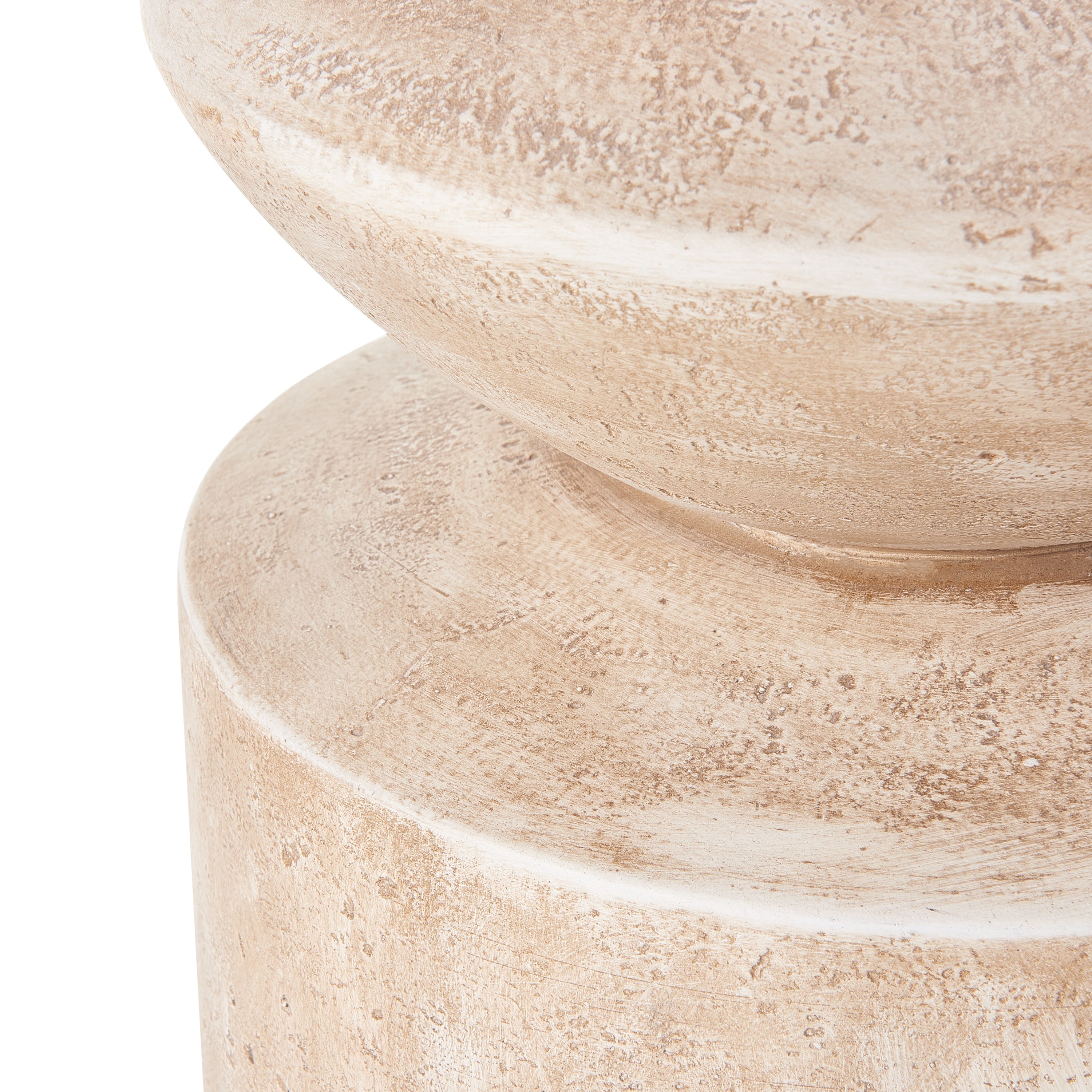 Indoor/Outdoor Handmade Side Table with Stone Look