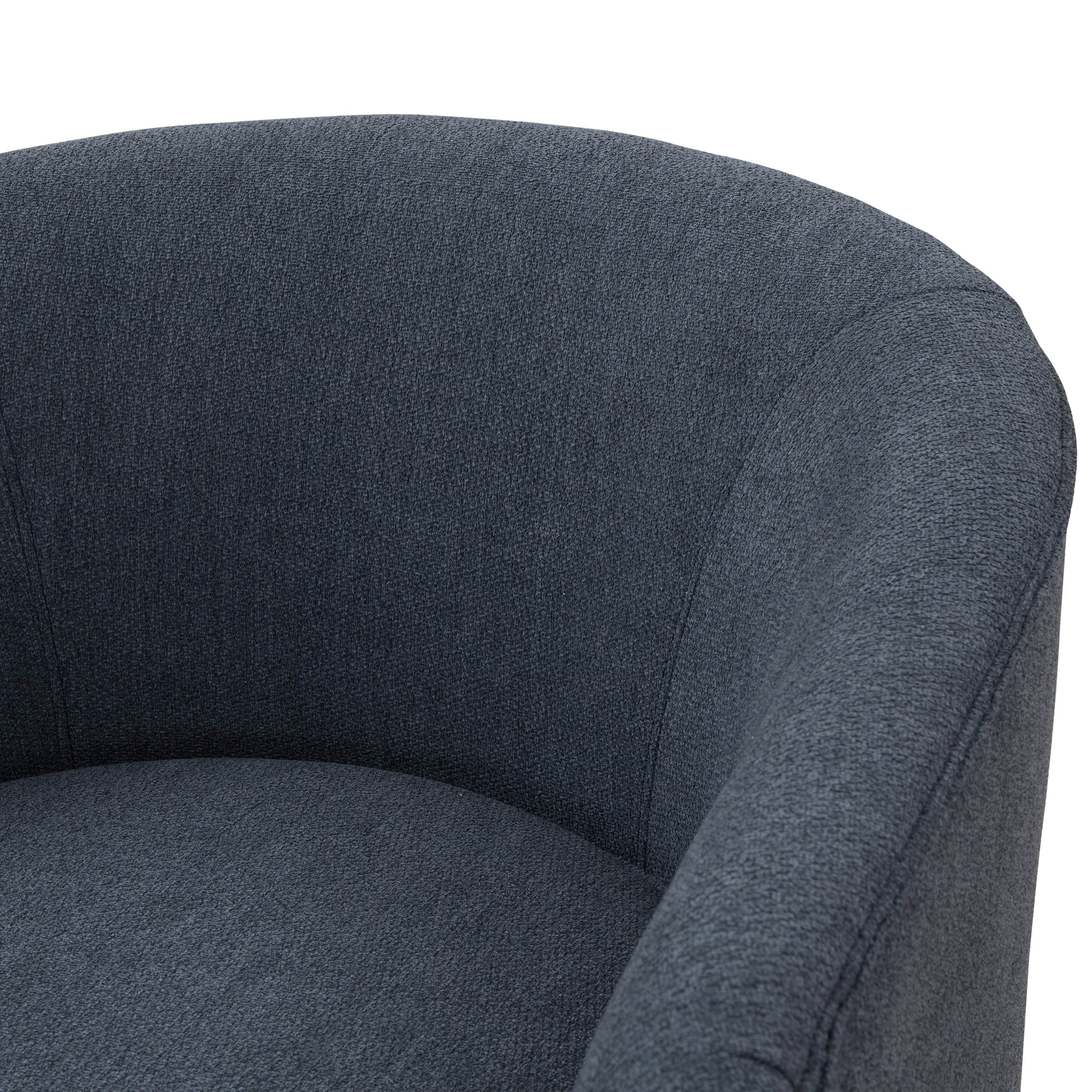 Miramar Swivel Club Accent Chair with Wood Base