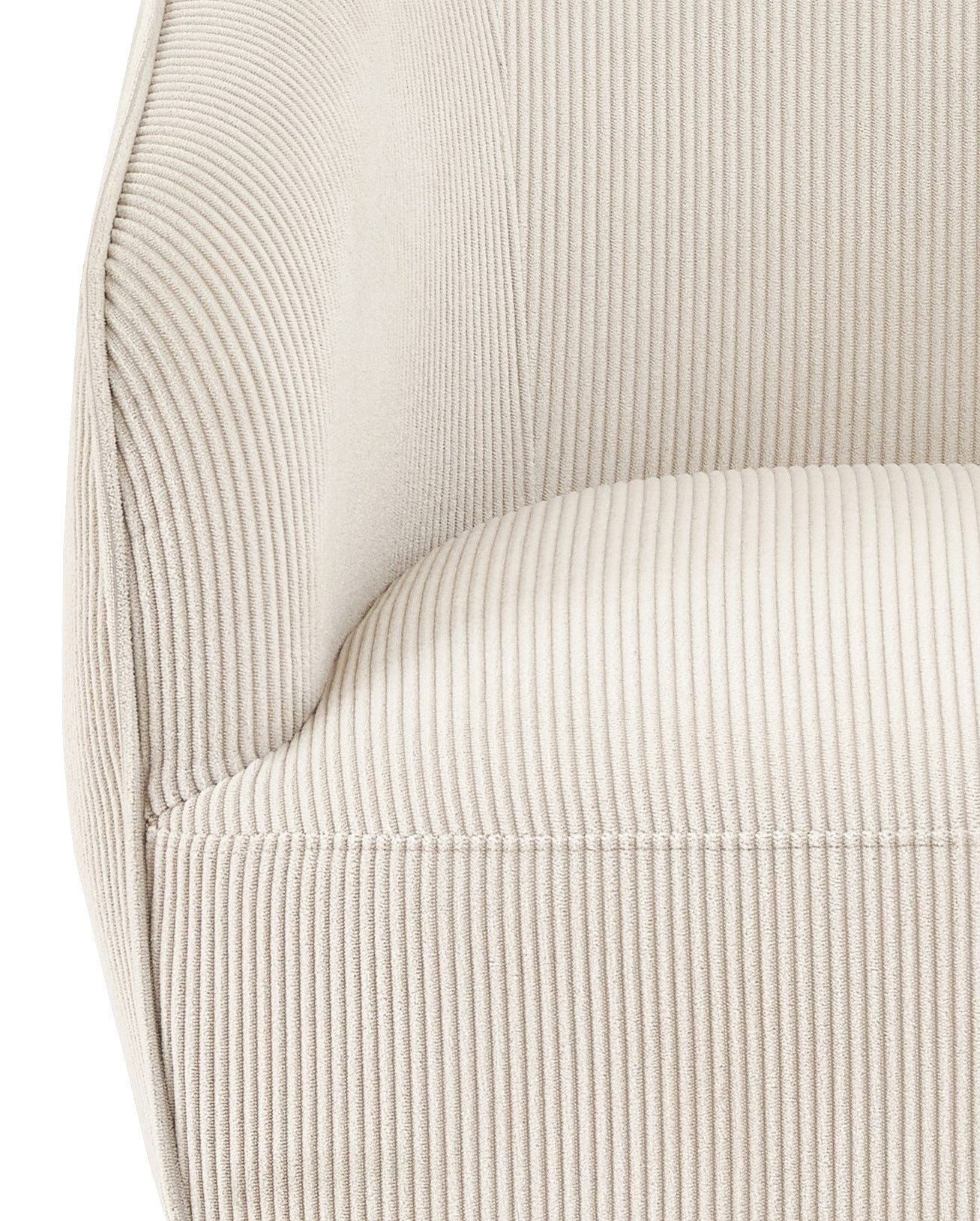 Corduroy Accent Chair with Gold Metal Legs, Modern Upholstered Armchair, Comfy Barrel Chair for Living Room Bedroom