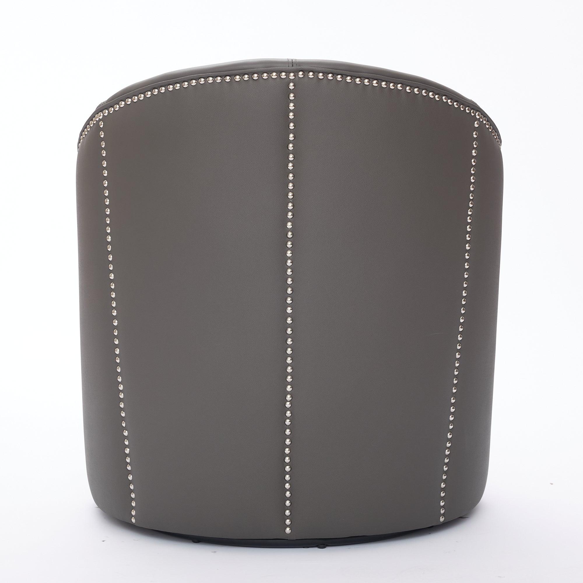 Top-Grain Leather Swivel Accent Chair