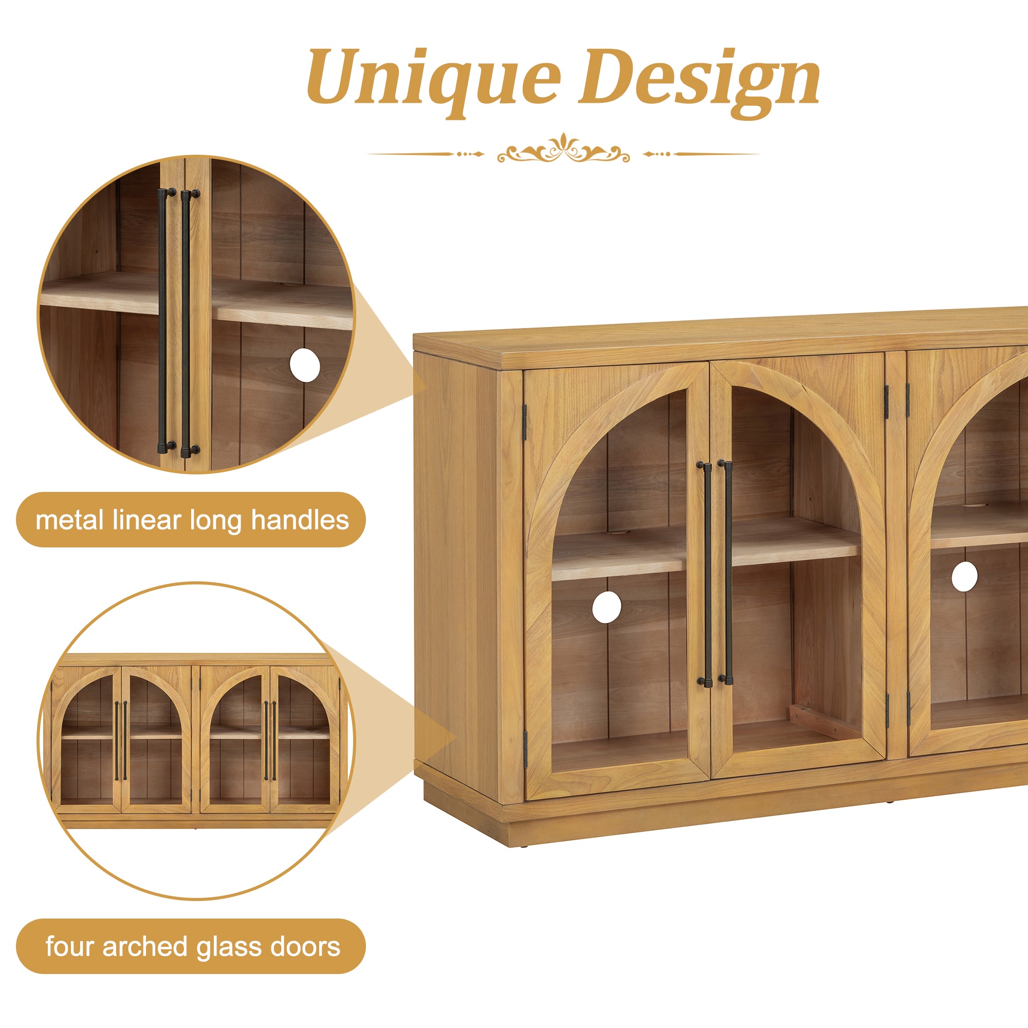 4-Door Large Storage Sideboard
