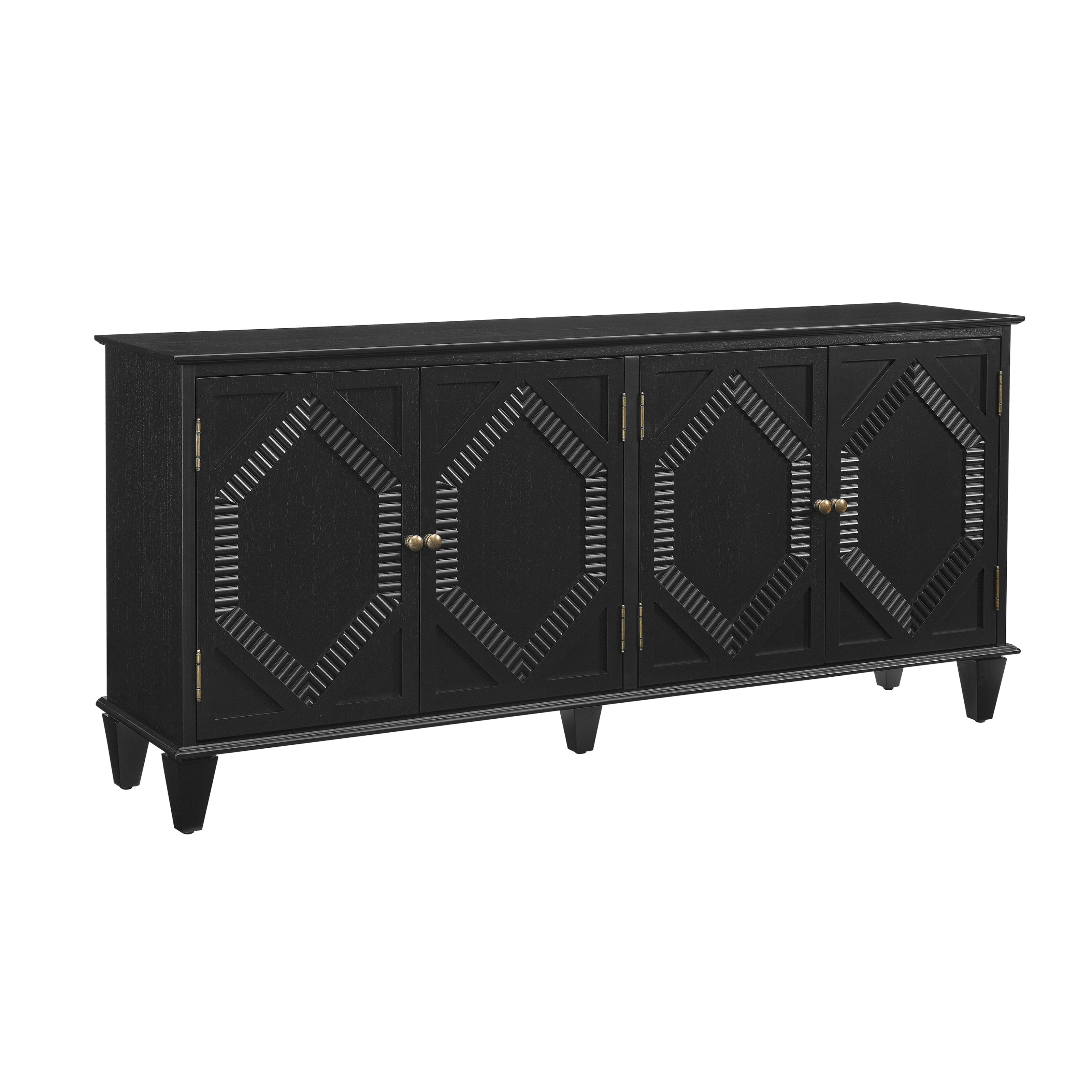 65.2' Mid Century Modern Geometric Accent Sideboard