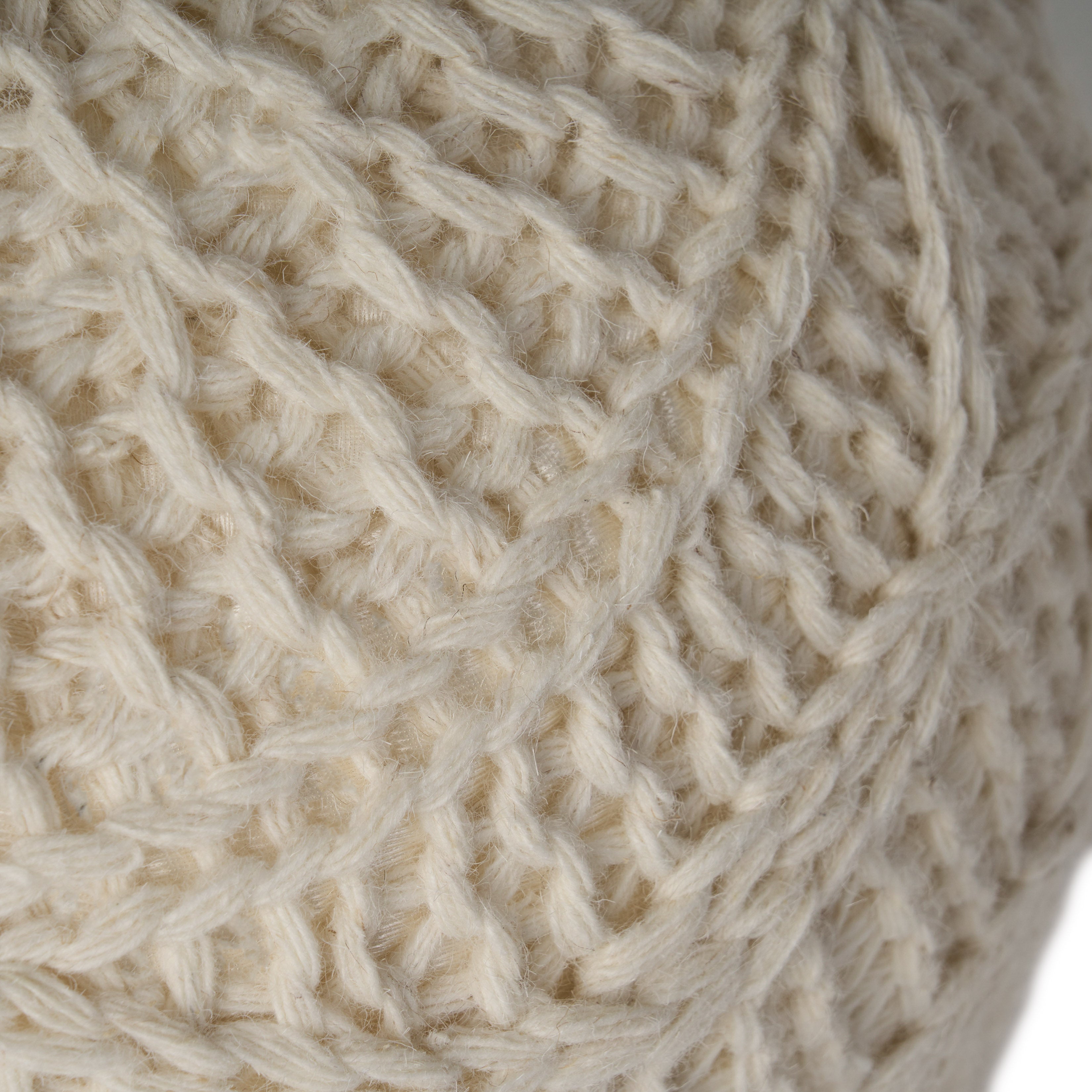 20" x 20" Round Wool Pouf