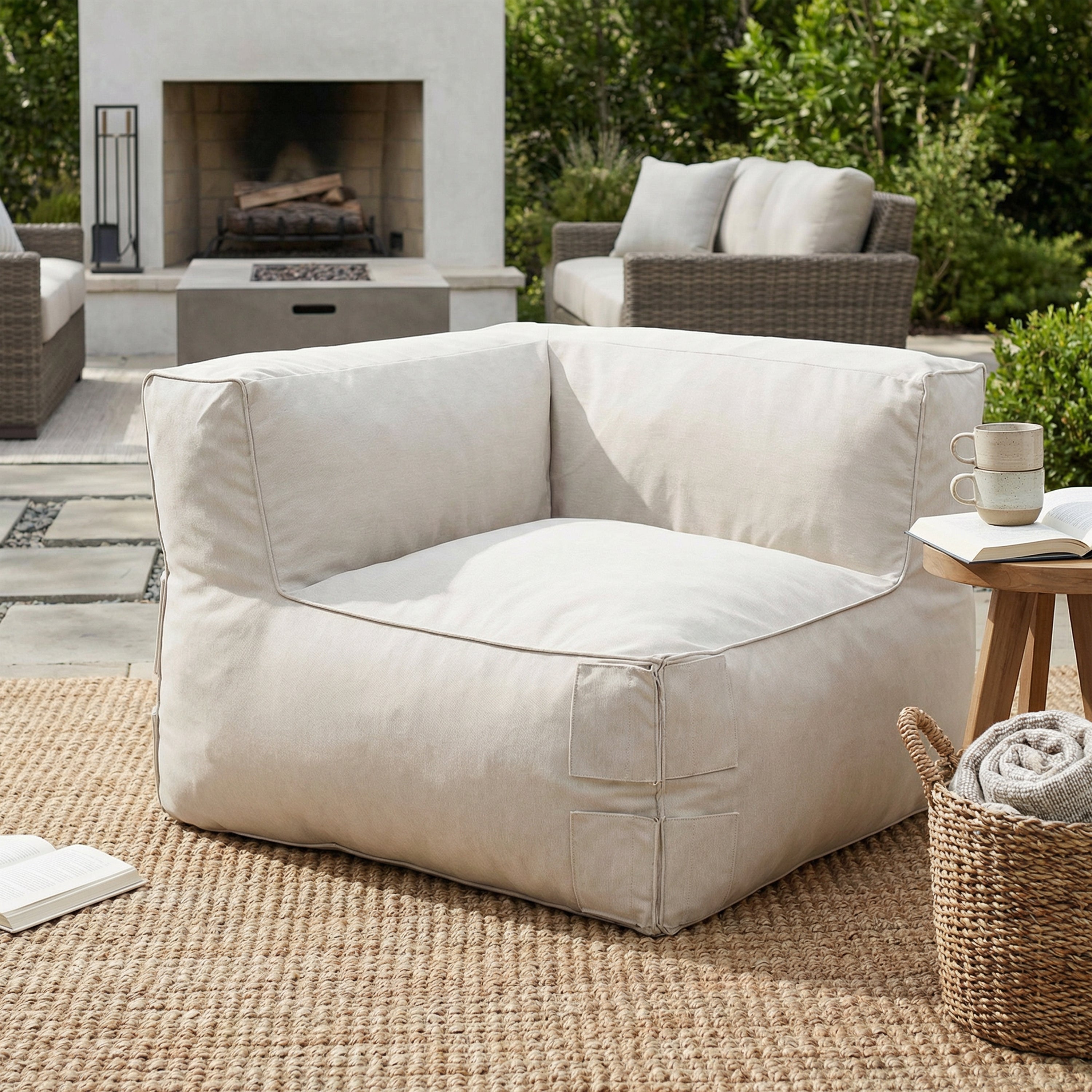 Nerissa Outdoor Patio Bean Bag Sofa Corner