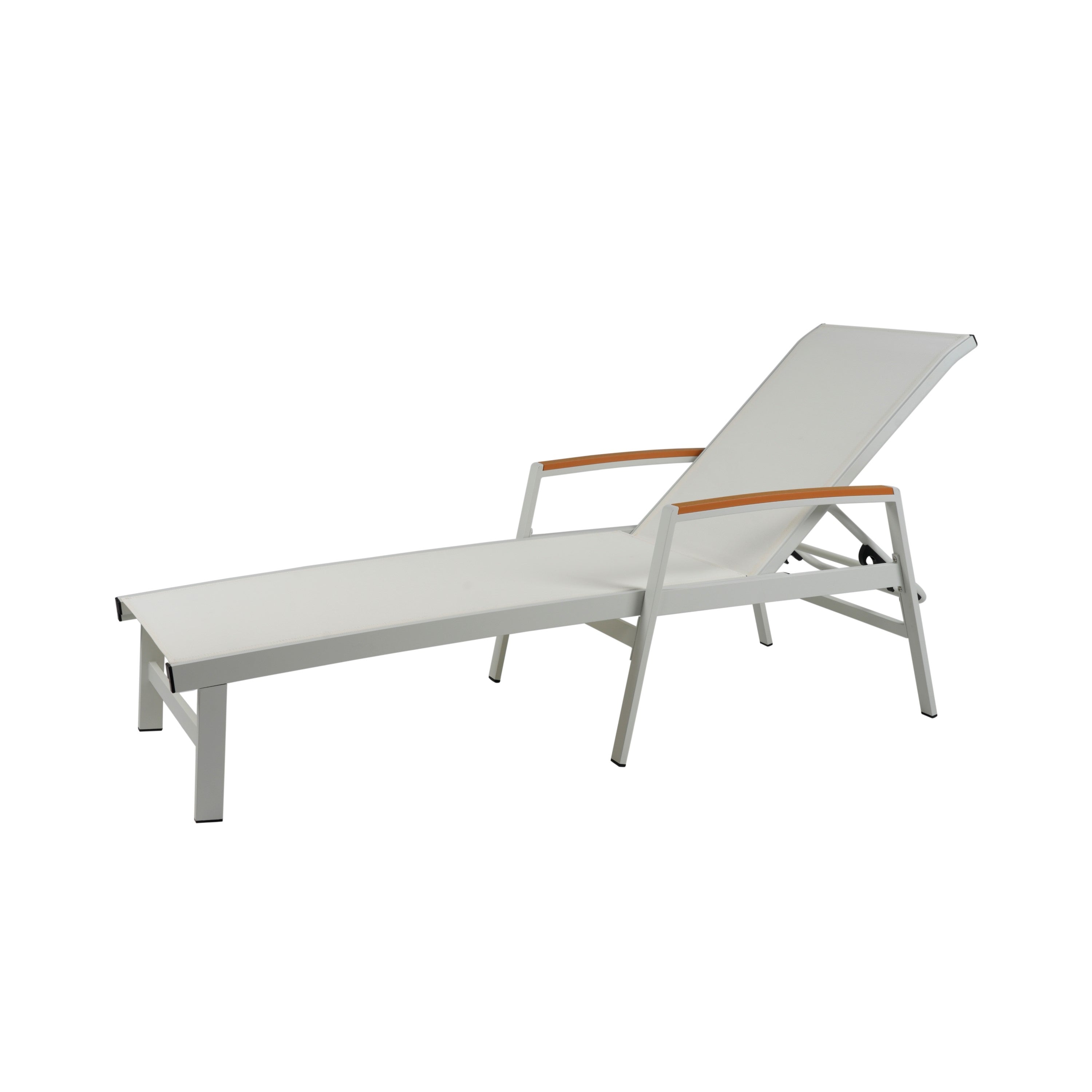 Wavellite Outdoor Chaise Lounges with Aluminum Frame and Mesh Seating