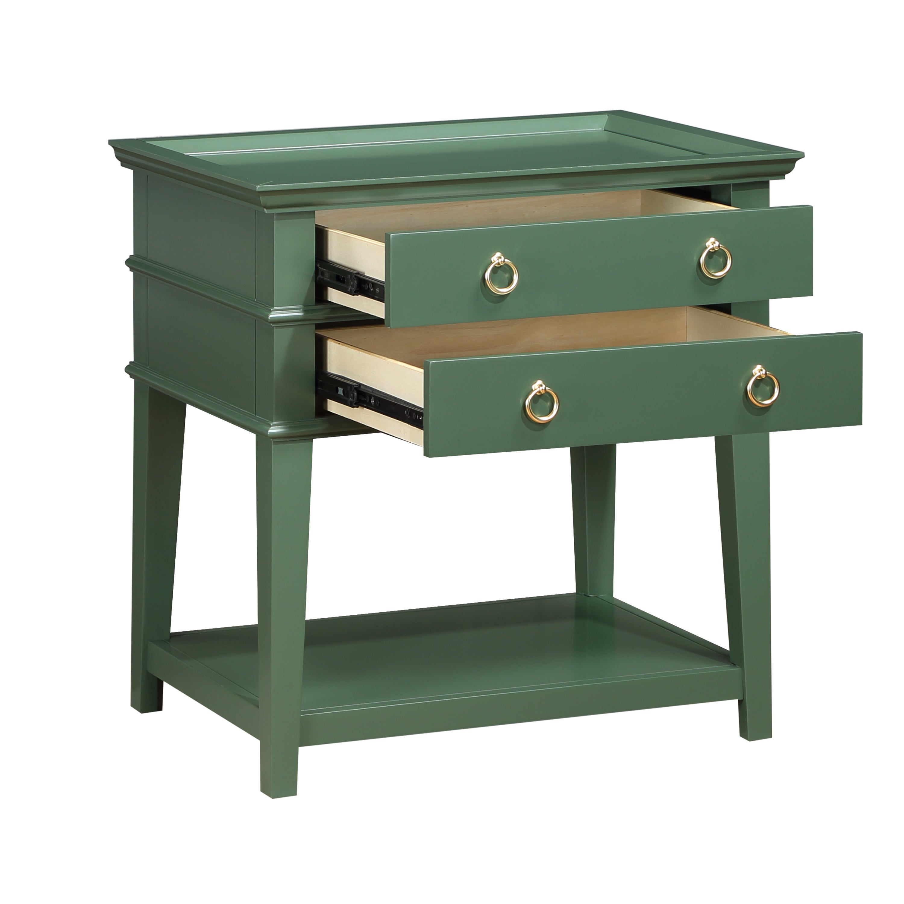 Carmona 2-Drawer Tray Top Nightstand