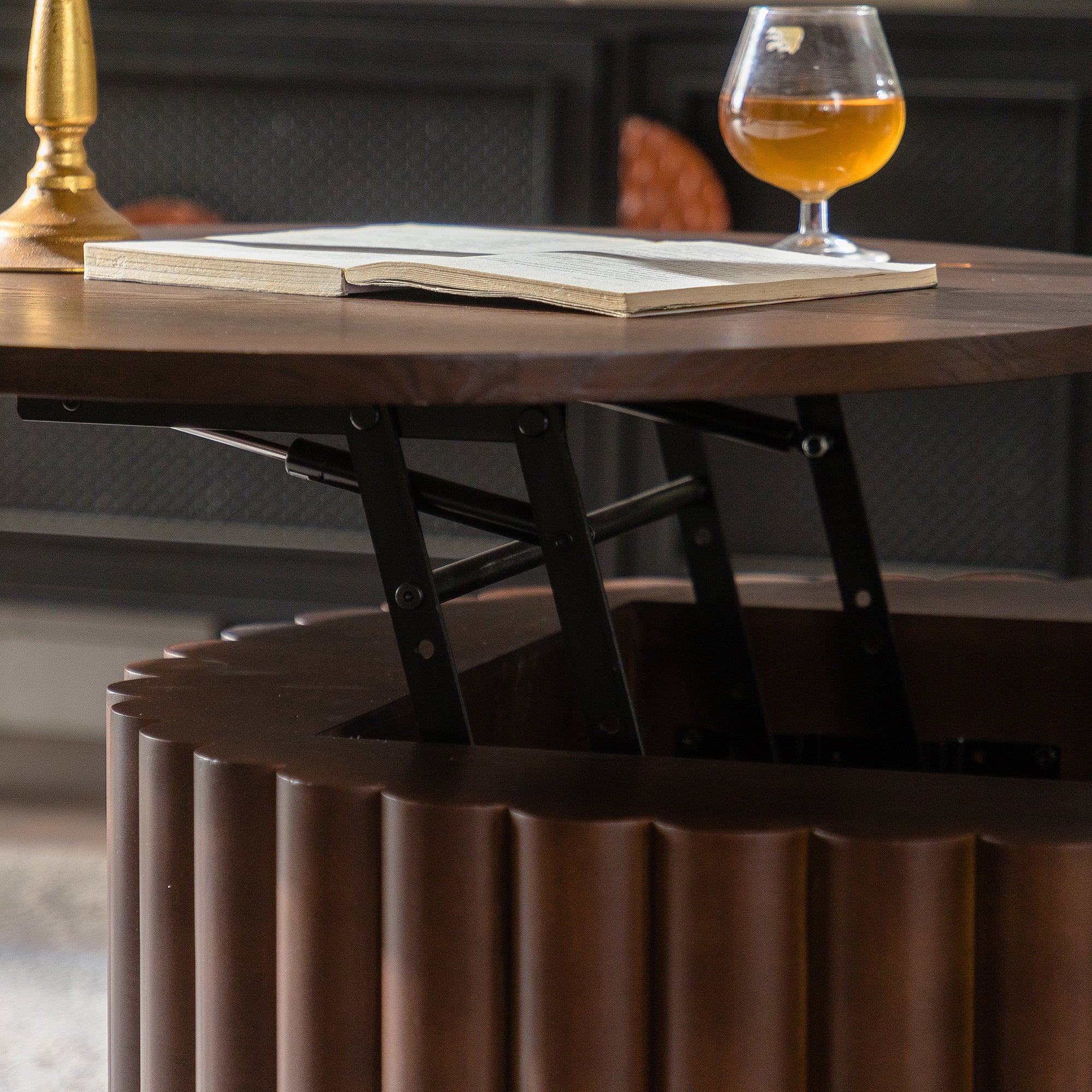 Round Coffee Table With Lift Top