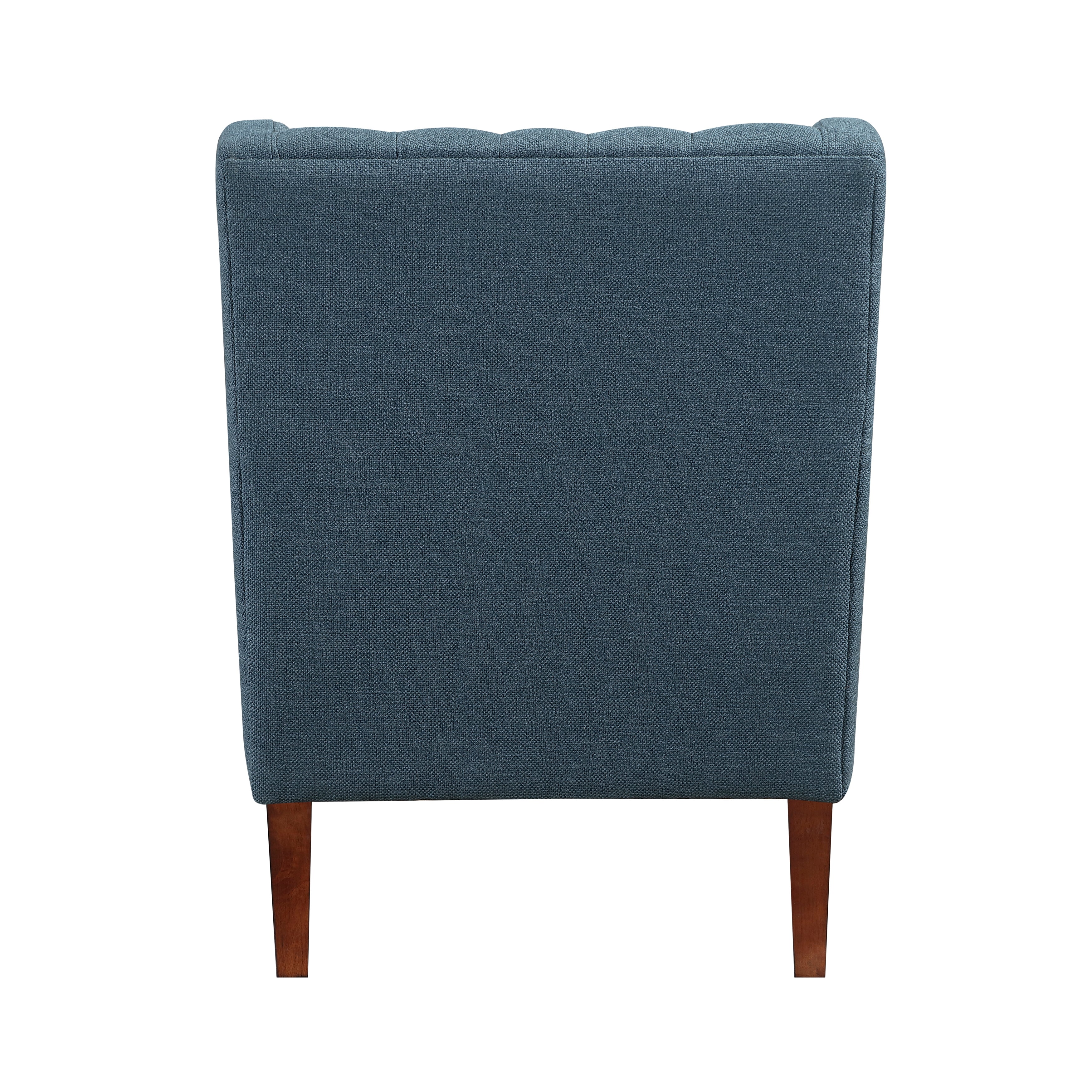 Button-Tufted Wingback Accent Chair with Solid Wood Legs