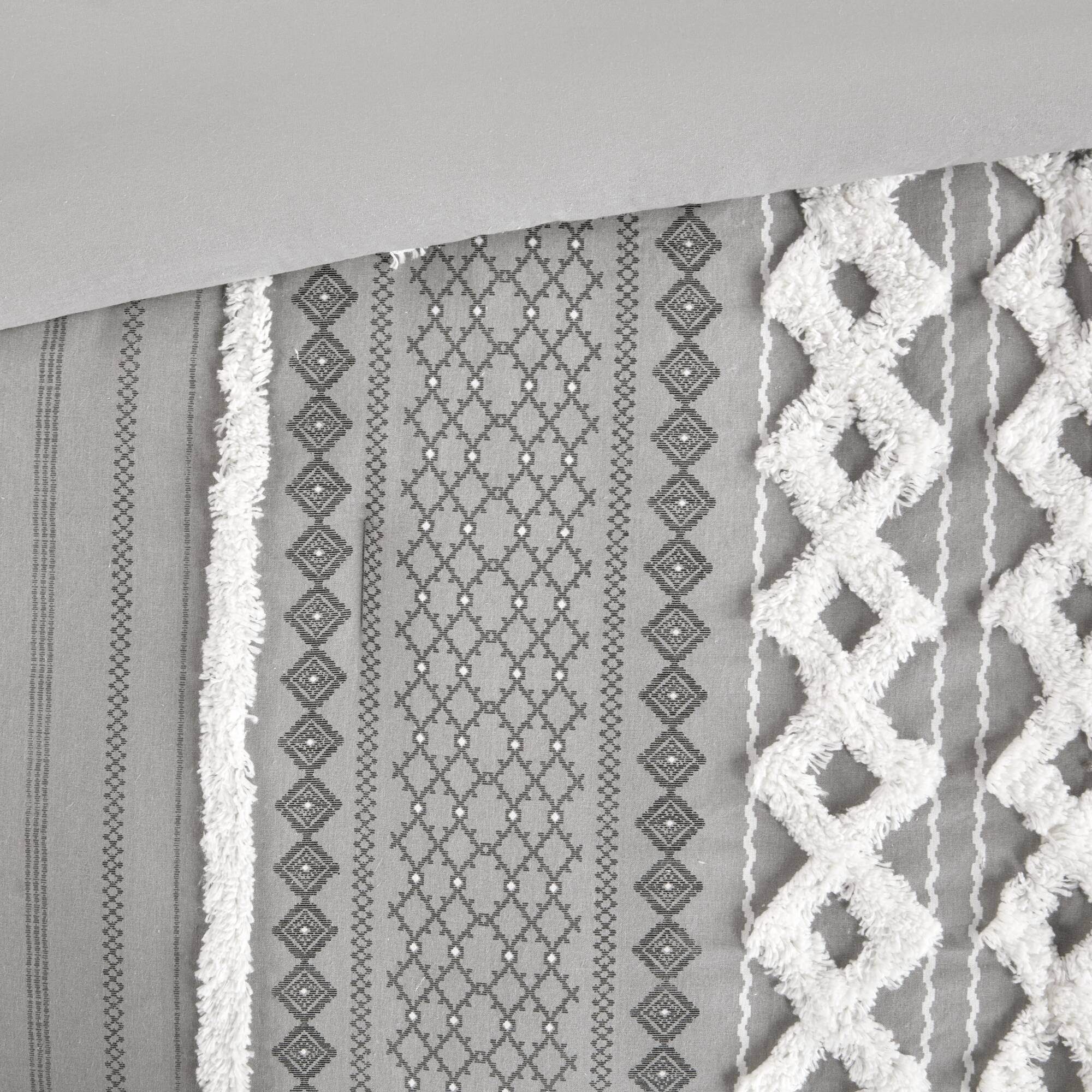 Imani Cotton Printed Comforter Set with Chenille