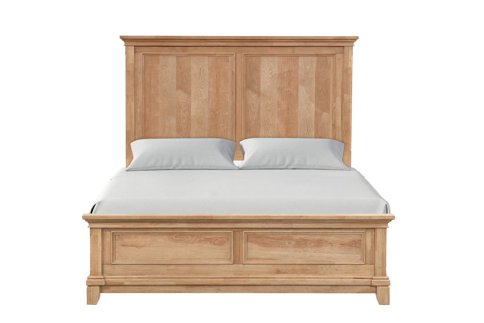 Kitsch Farmhouse Bed with Plank Headboard