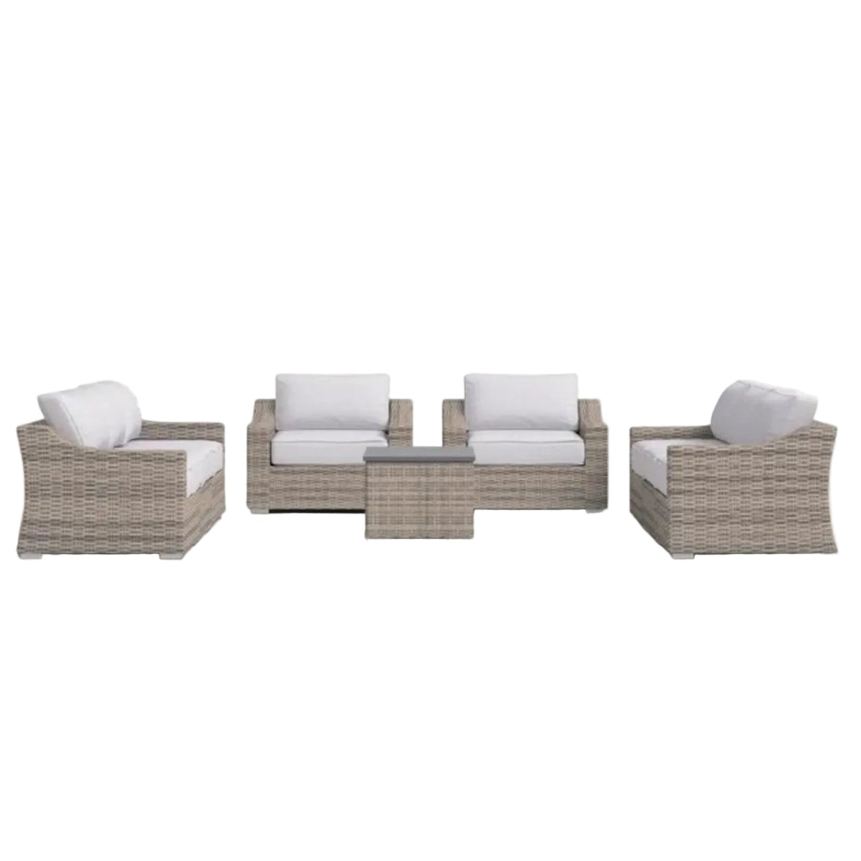 All-Weather Wicker 8-Piece Patio Sectional Set with Cushions