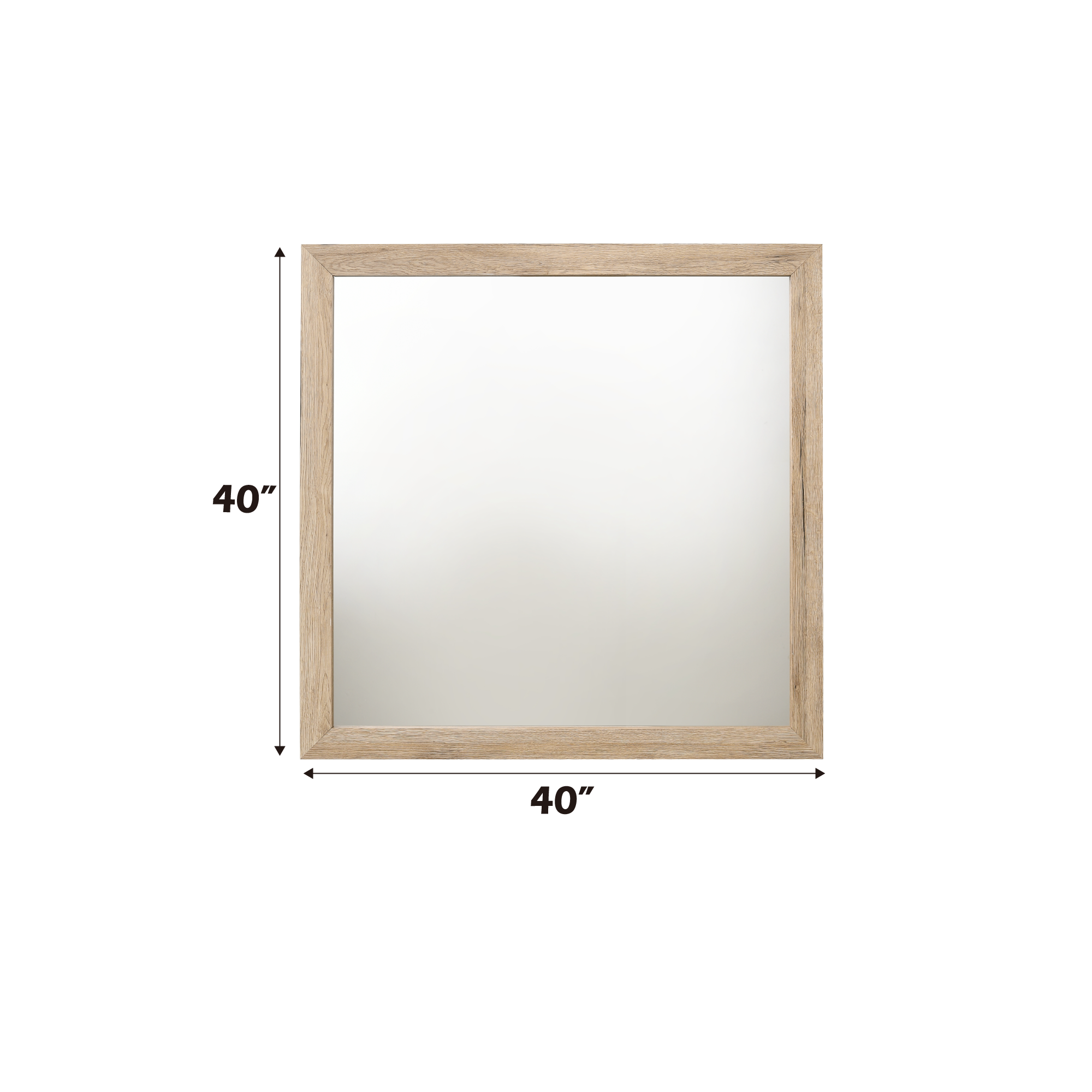 40" x 40" Wall Mirror with Molding Trim and Wood Frame