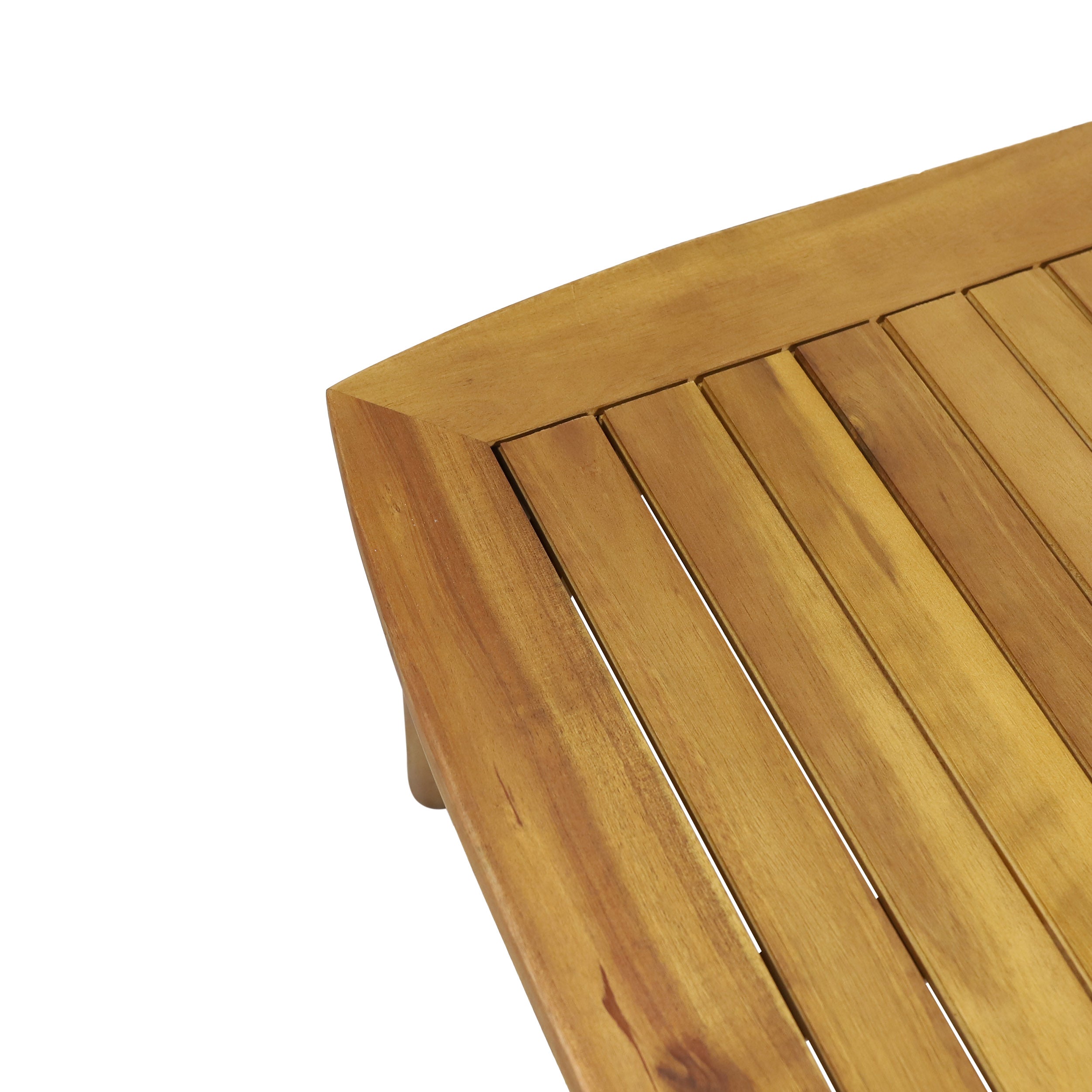 2-Piece Patio Set with Slatted Back Loveseat and Coffee Table