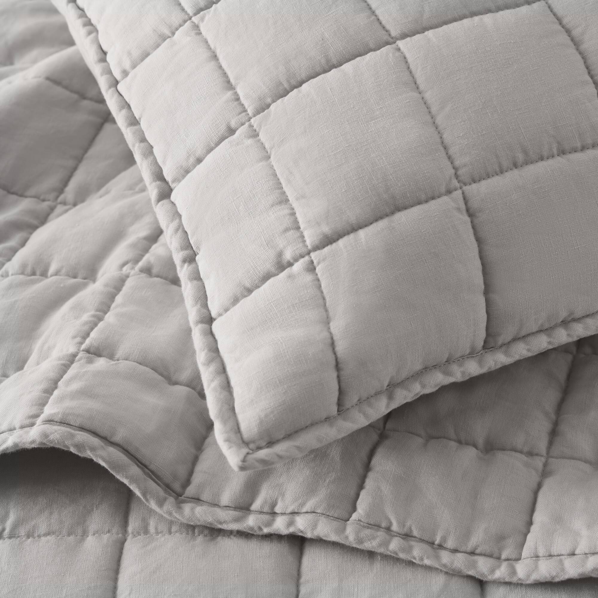 3 Piece Garment Washed French Linen Quilt Set