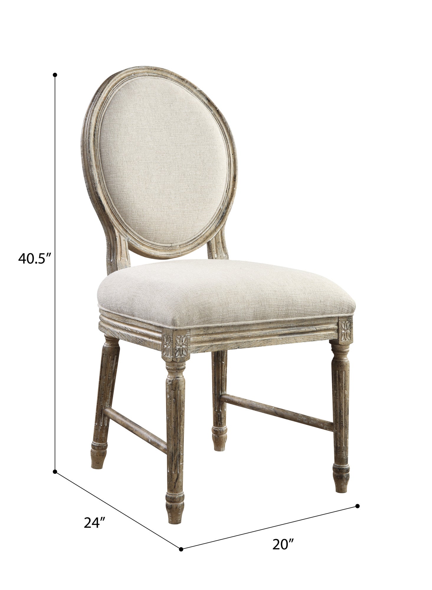 Brown Upholstered Dining Chairs, Set of 2