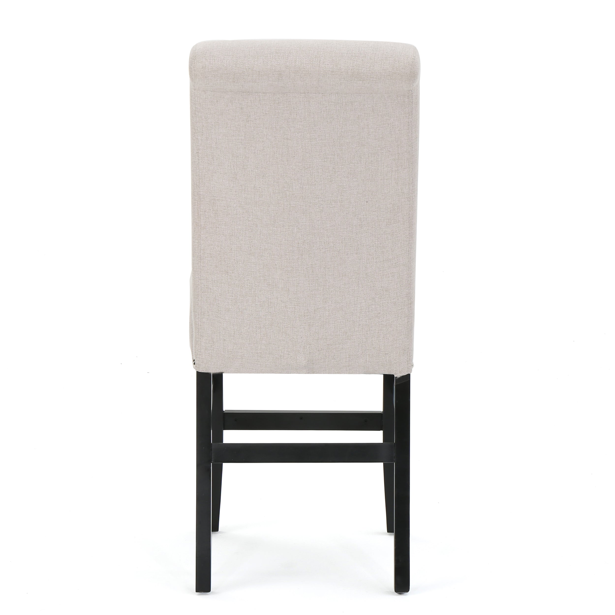 25" Contemporary Upholstered Counter Stools with Nailhead Trim, Set of 2