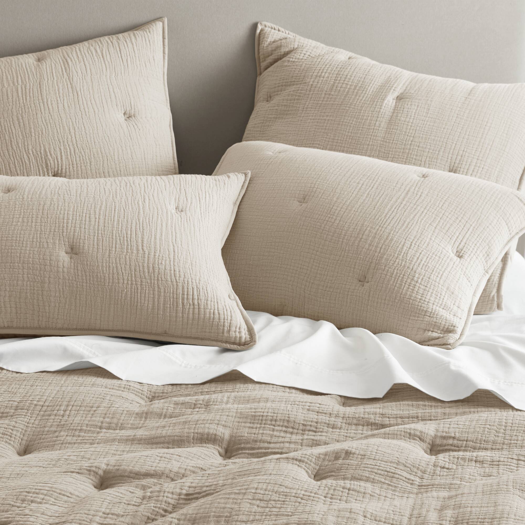 Cotton Gauze Embroidered Euro Sham