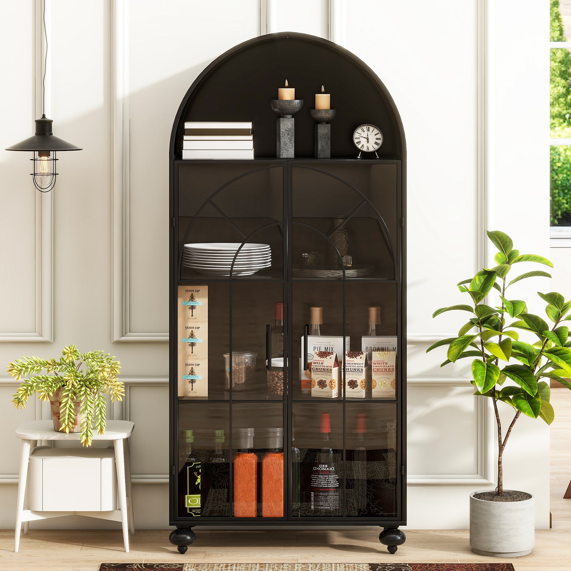 Modern Arched Storage Cabinet