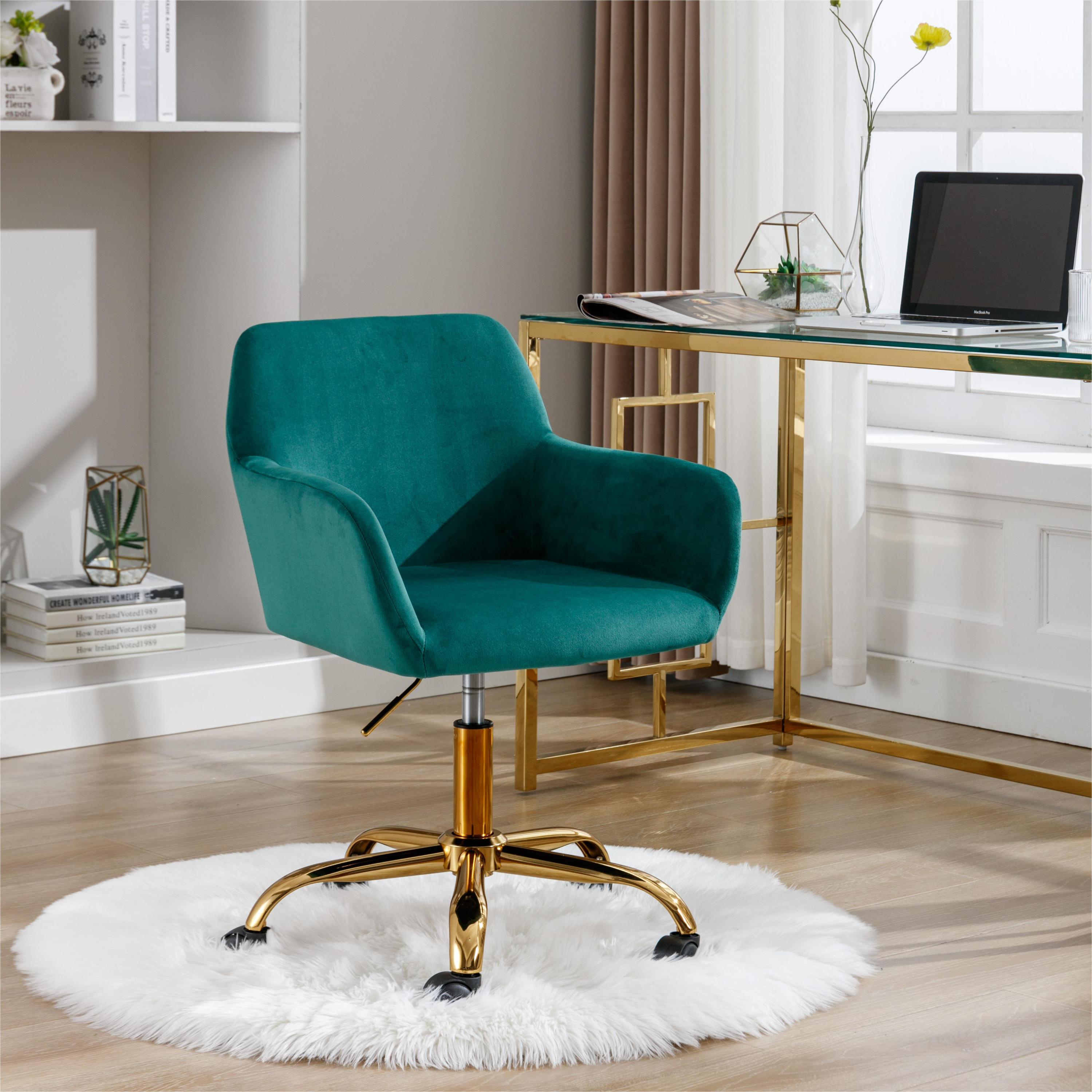 Velvet Home Office Desk Chair with Adjustable Height