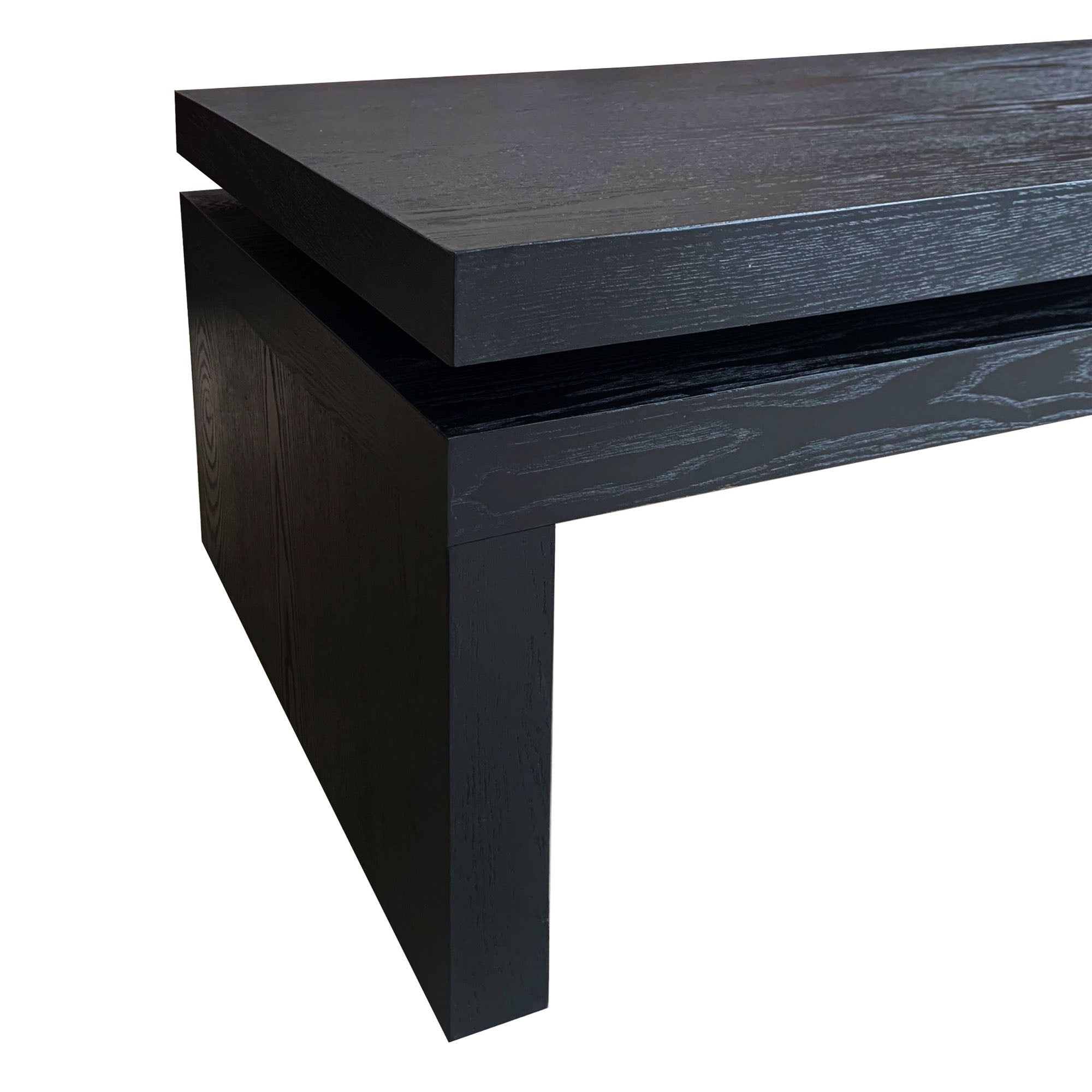 Modern Black Wood Coffee Table