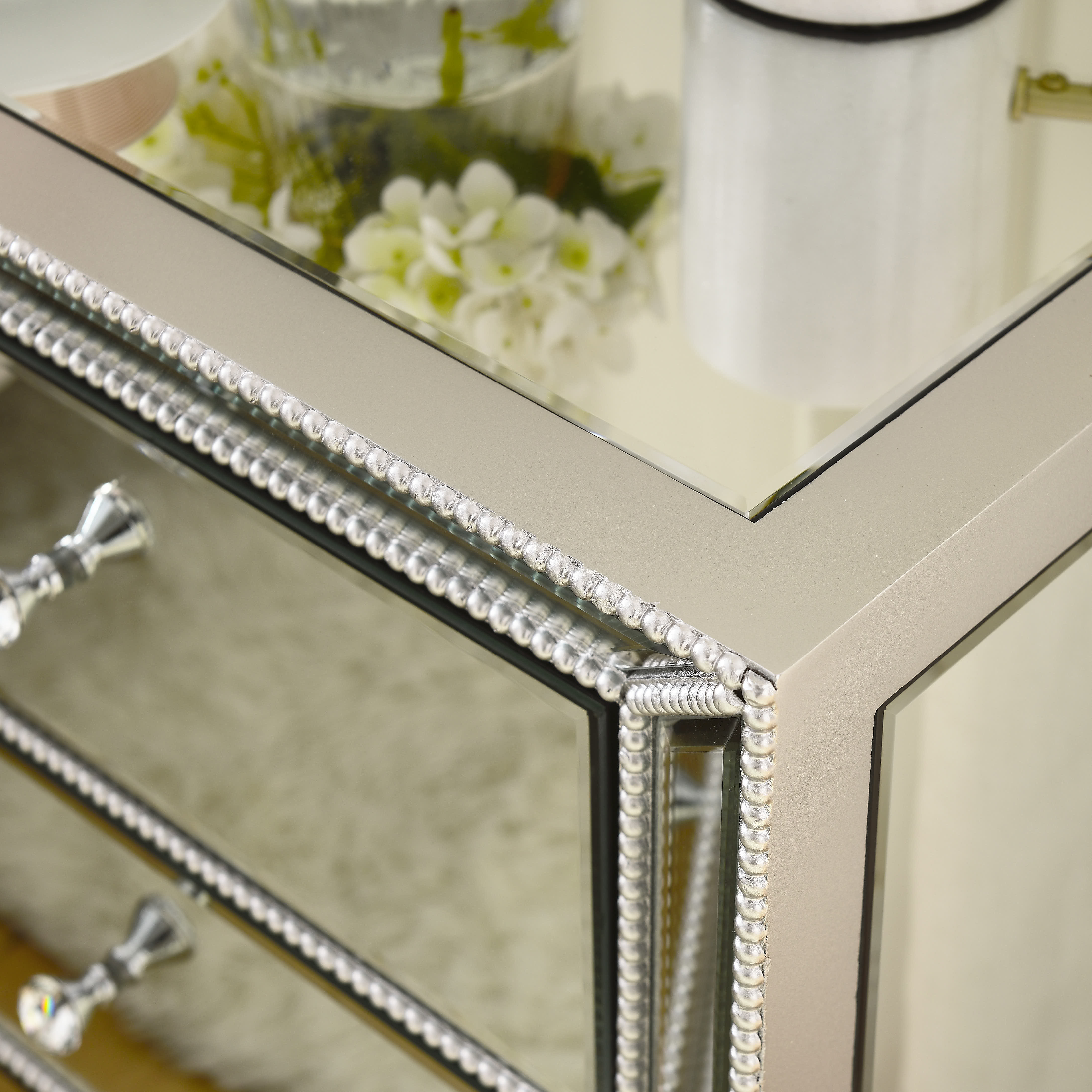 3-Drawer Cabinet with Crystal Handle
