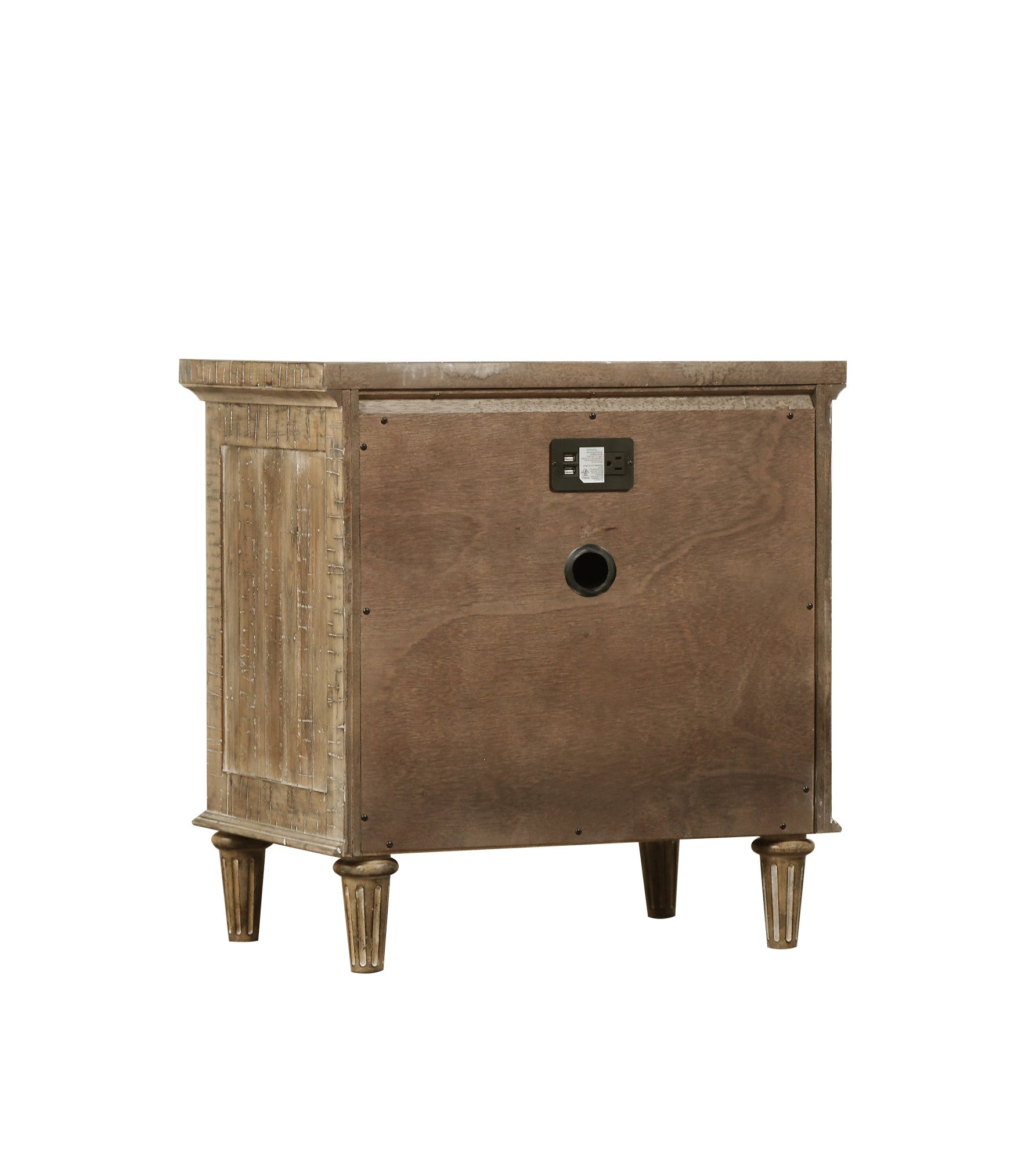 Changeme Solid Wood Nightstand with 2 Drawers