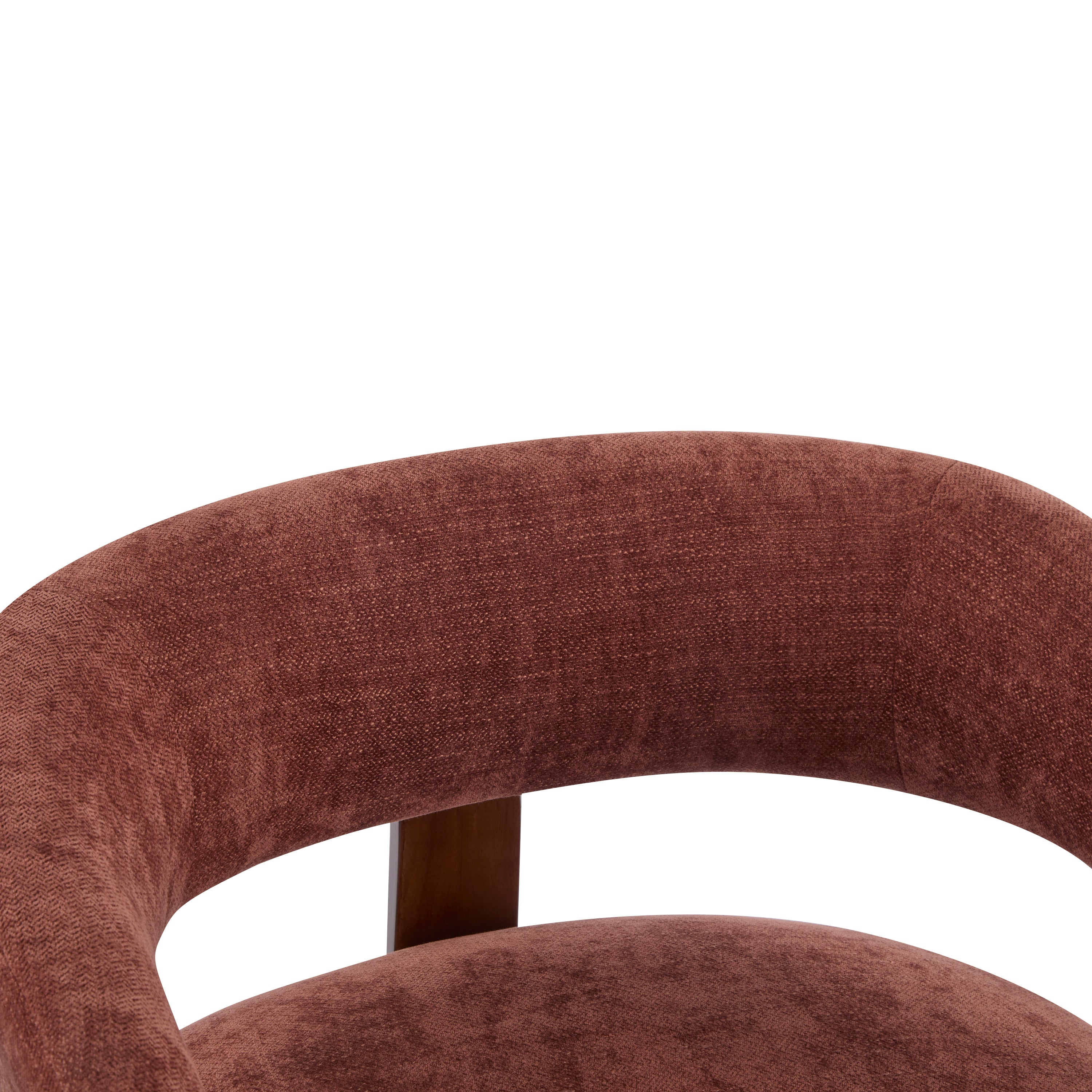 Modern Open-Back Accent Chair with Wooden Frame