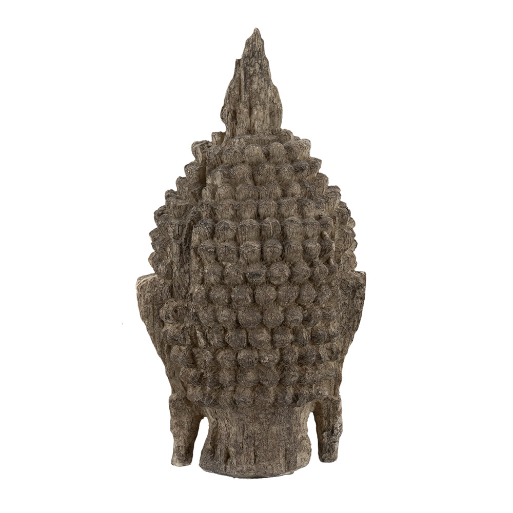 Meditating Buddha Head Sculpture, Large