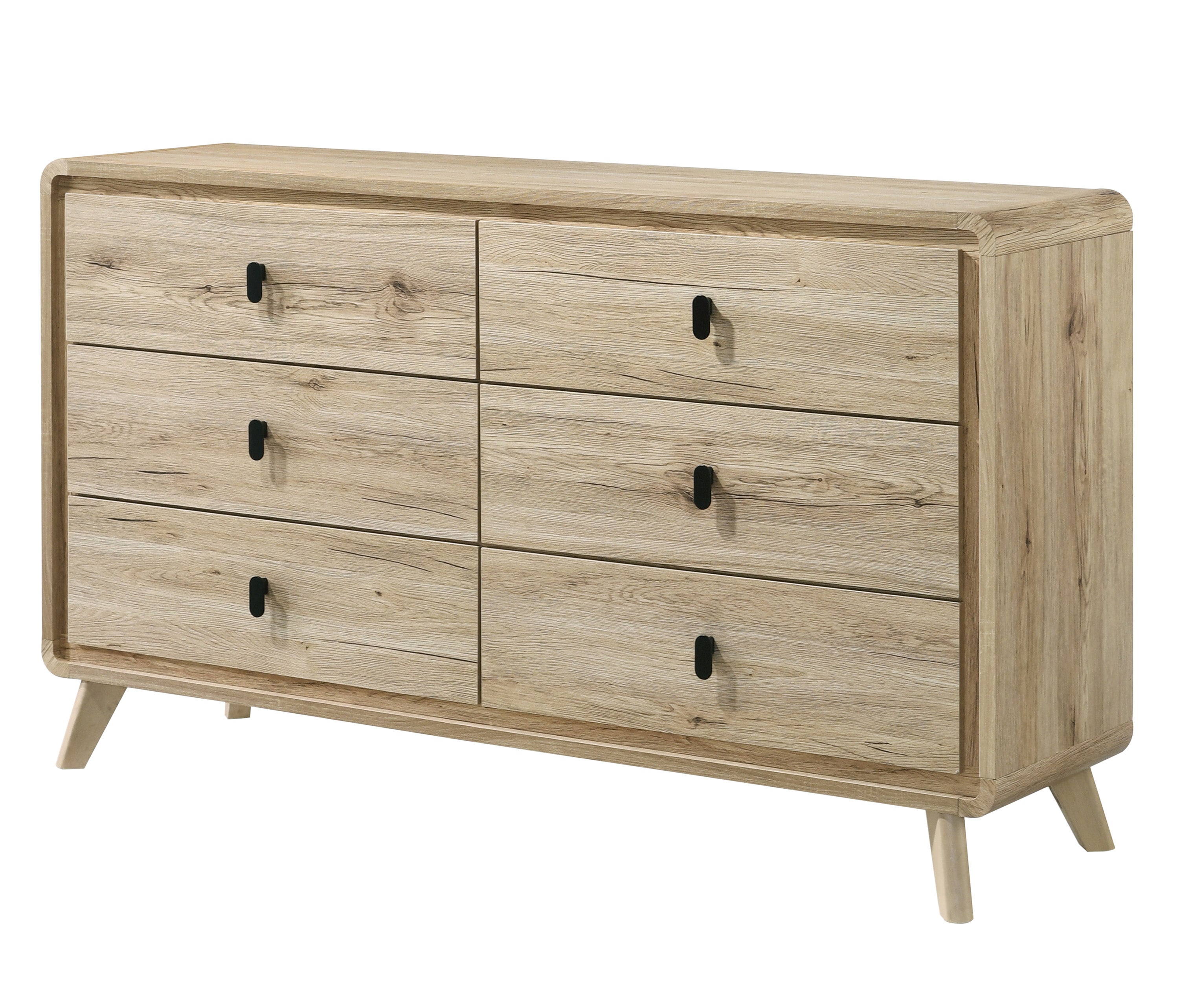 Mid-Century Modern 6-Drawer Dresser