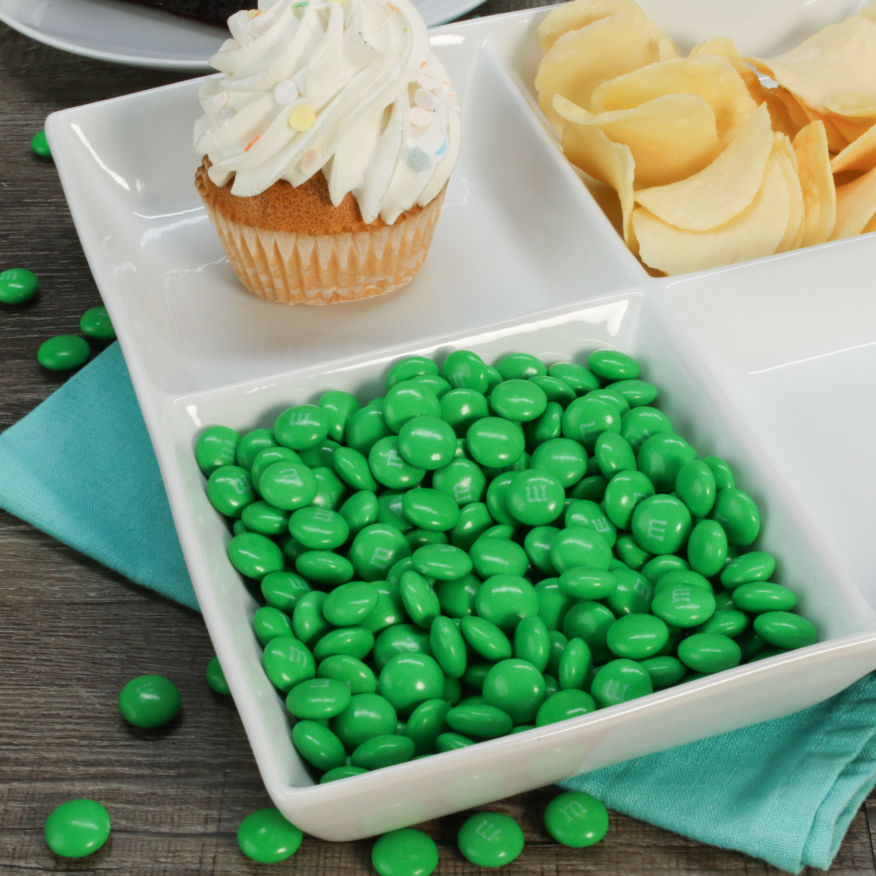 Square Divided Dish 10 oz, Set of 2