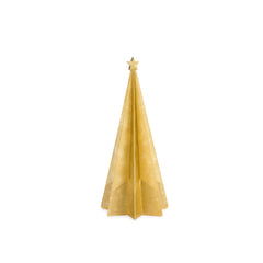 Modern Gold Holiday Tree Décor with Etched Design (Set of 2)