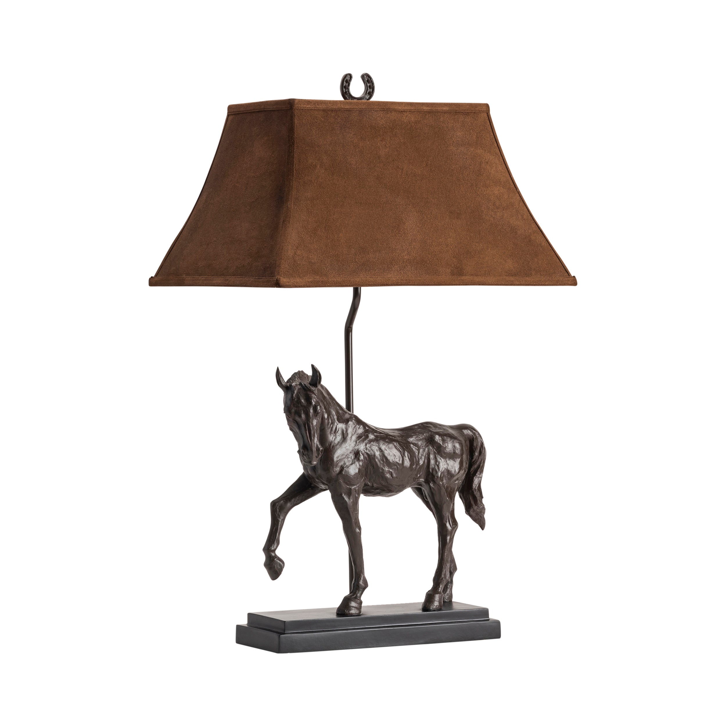 Bronze Brown Horse Table Lamp