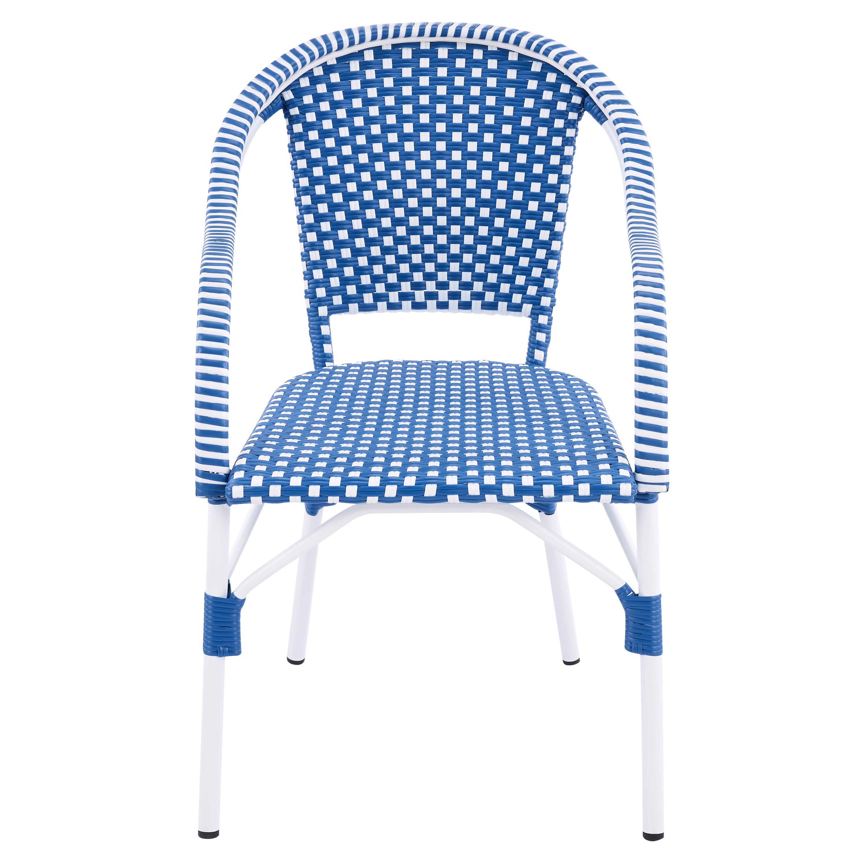 French Bistro Wicker Outdoor Dining Chair, Set of 2