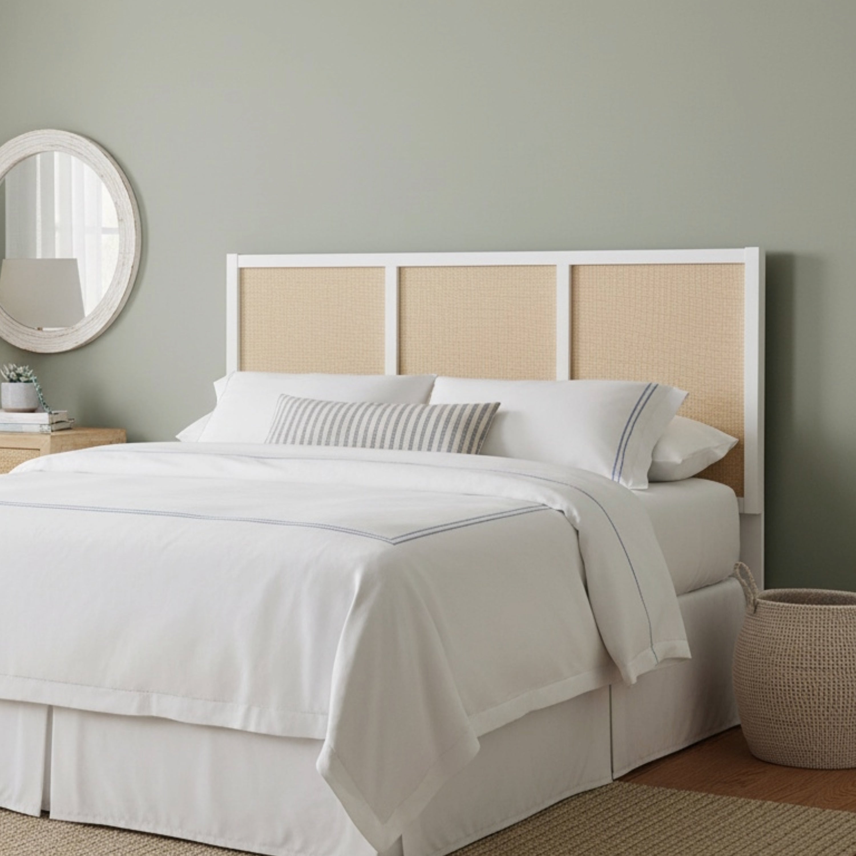 Barkley Cane and Solid Wood Headboard