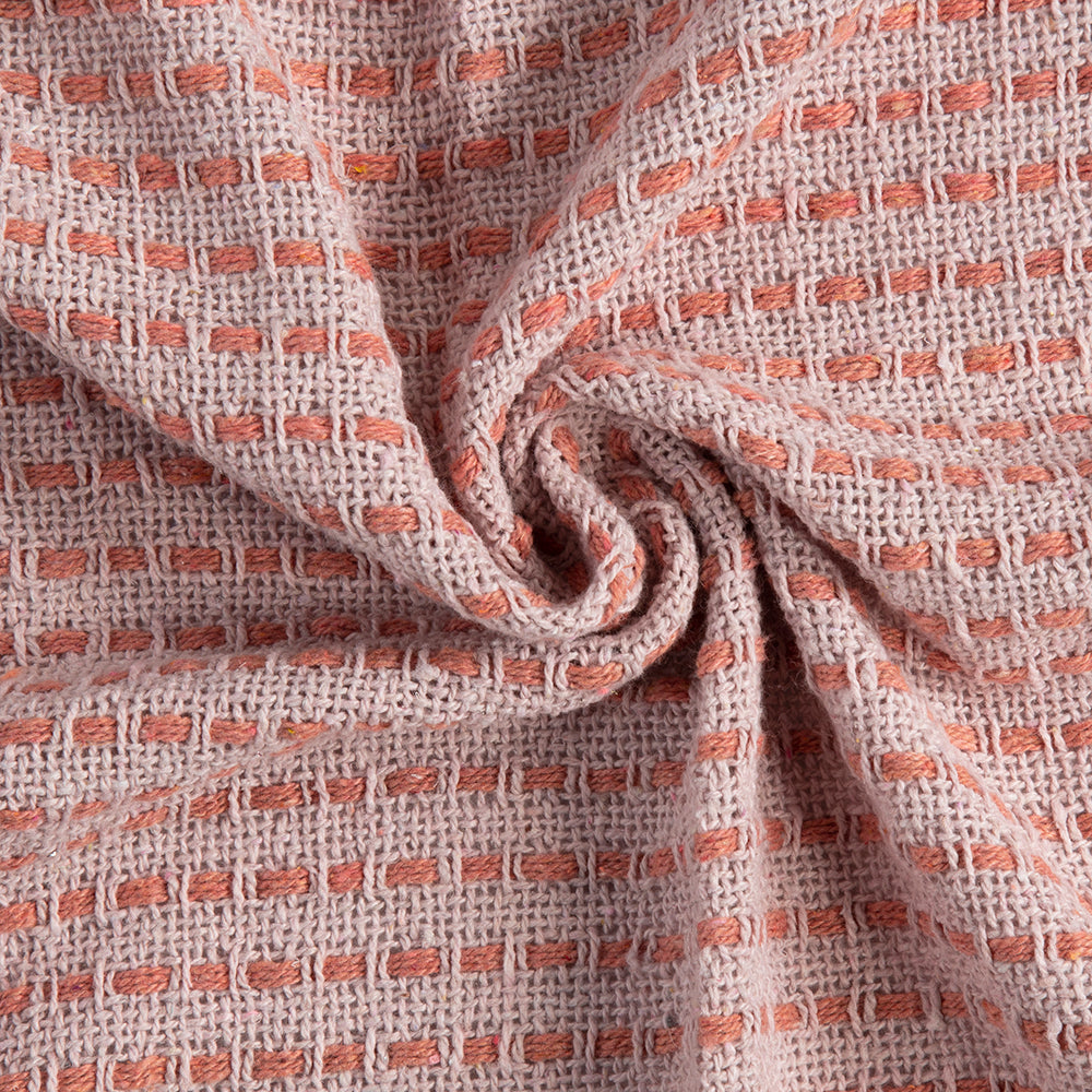50x60' Decorative Pink Cotton Throw Blanket with Tassels, 2 Pack