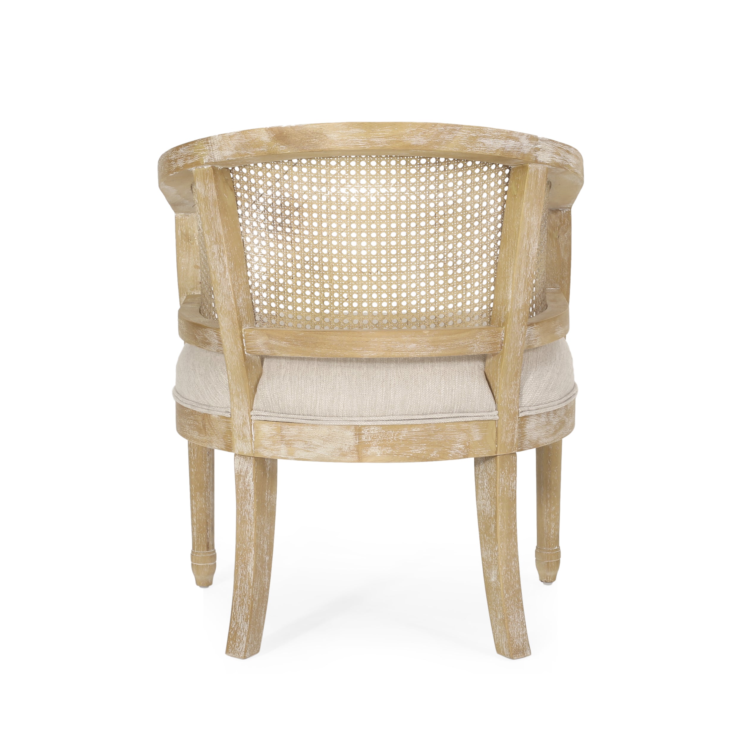 Accent Chair with Curved Back and Recessed Arms