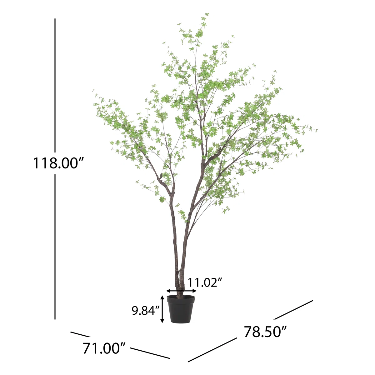 Disc Leaf Faux Tree
