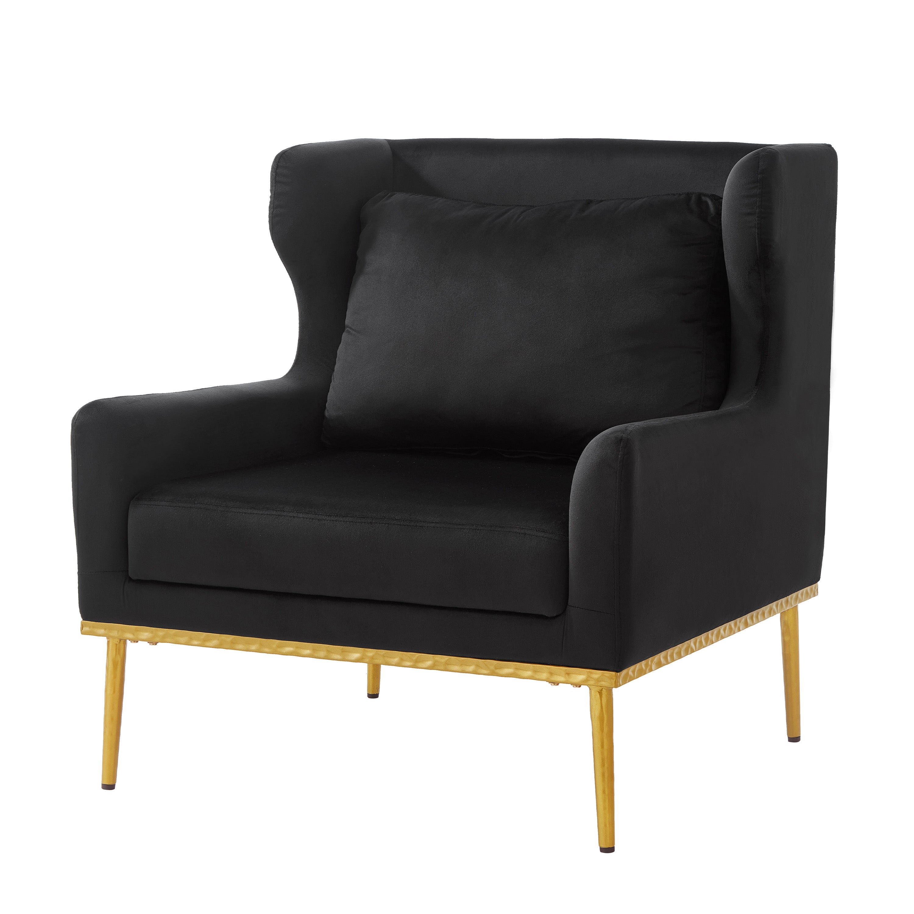 Modern Armchair Velvet Accent Chair Reading Chair Single Sofa Chair for Living Room, Bedroom, or Reading Corner, Beige