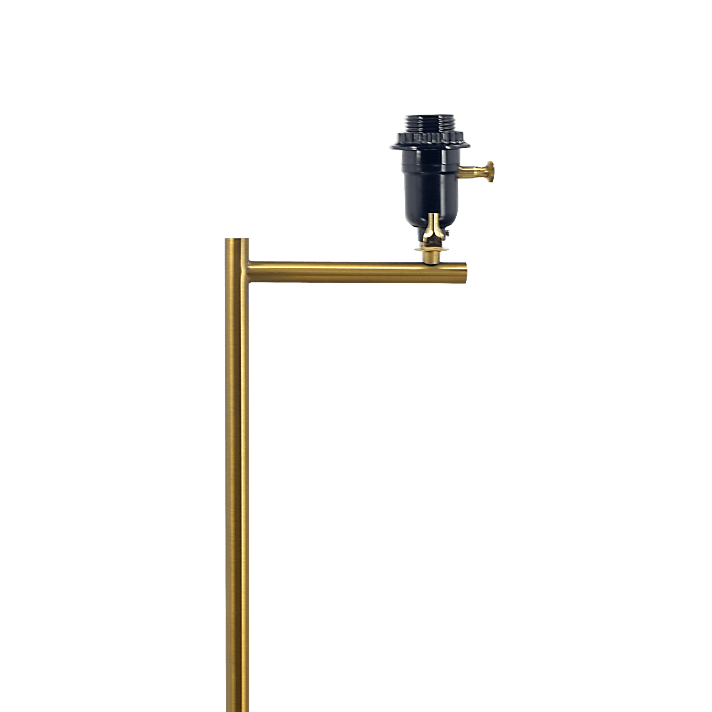 61" Floor Lamp with Drum-Shaped Linen Shade and Brass Base