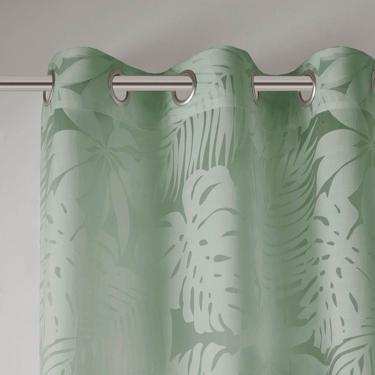 Palm Leaf Burnout Window Sheer