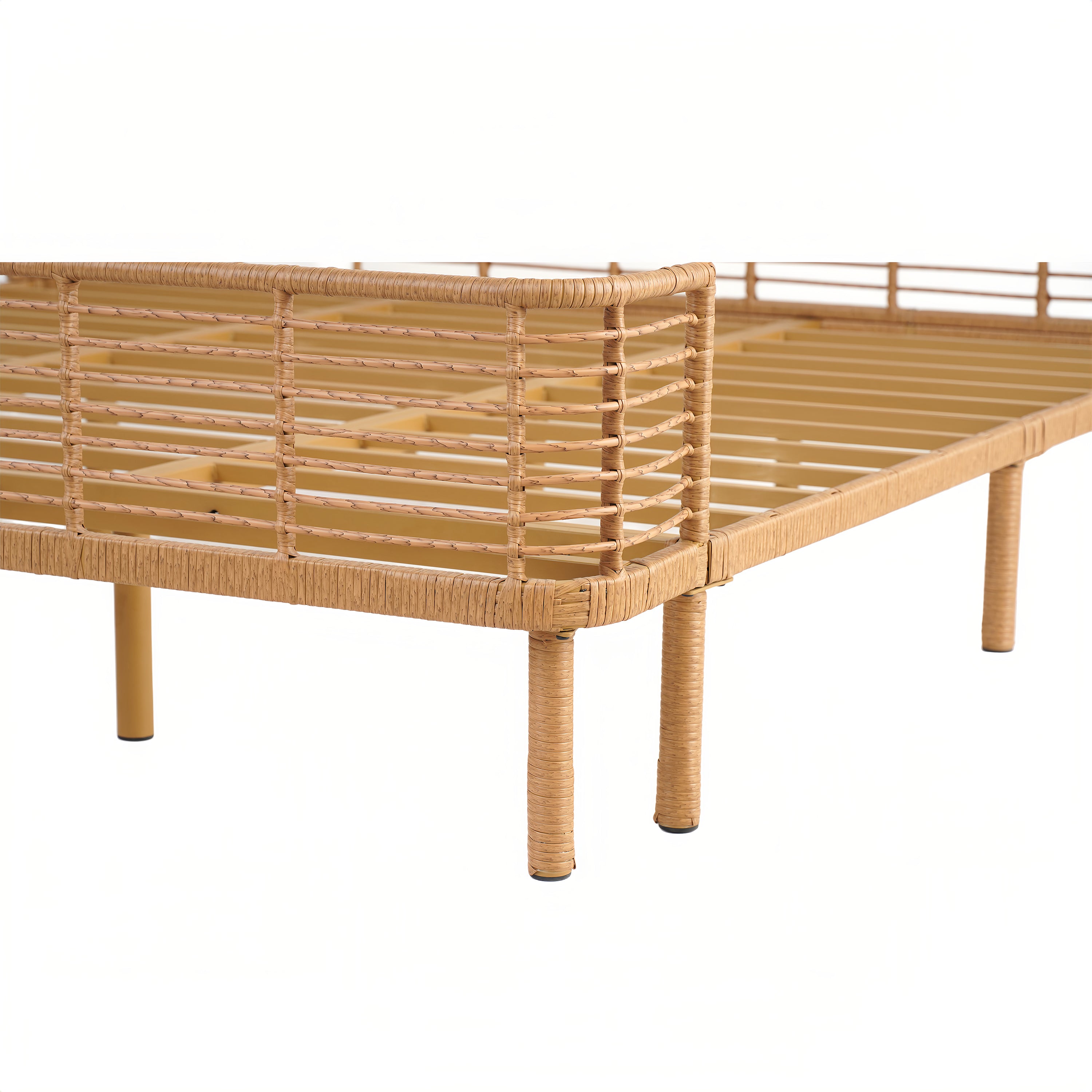Wingback Rattan Bed