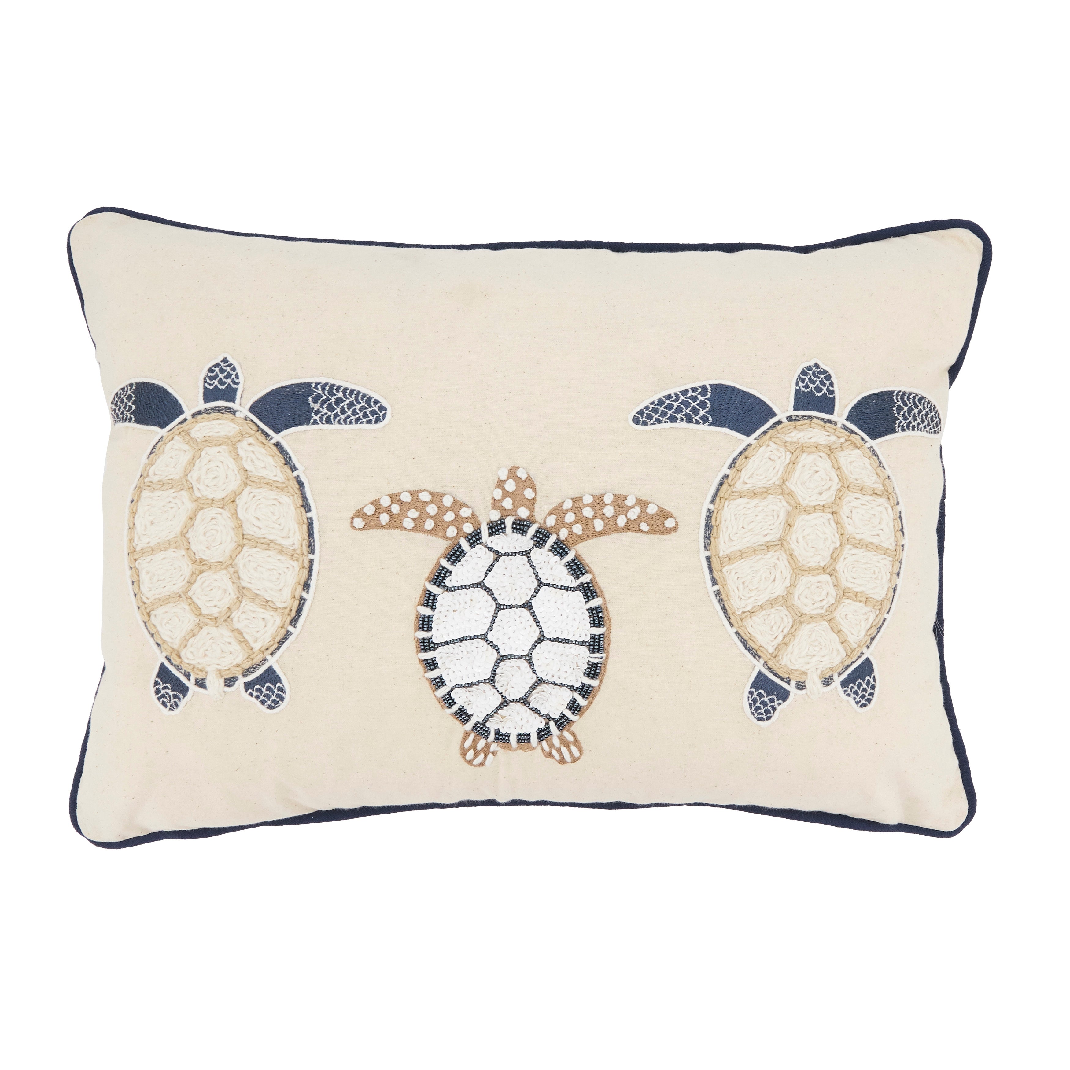 Aquatic Dreams Turtle Poly Filled Throw Pillow