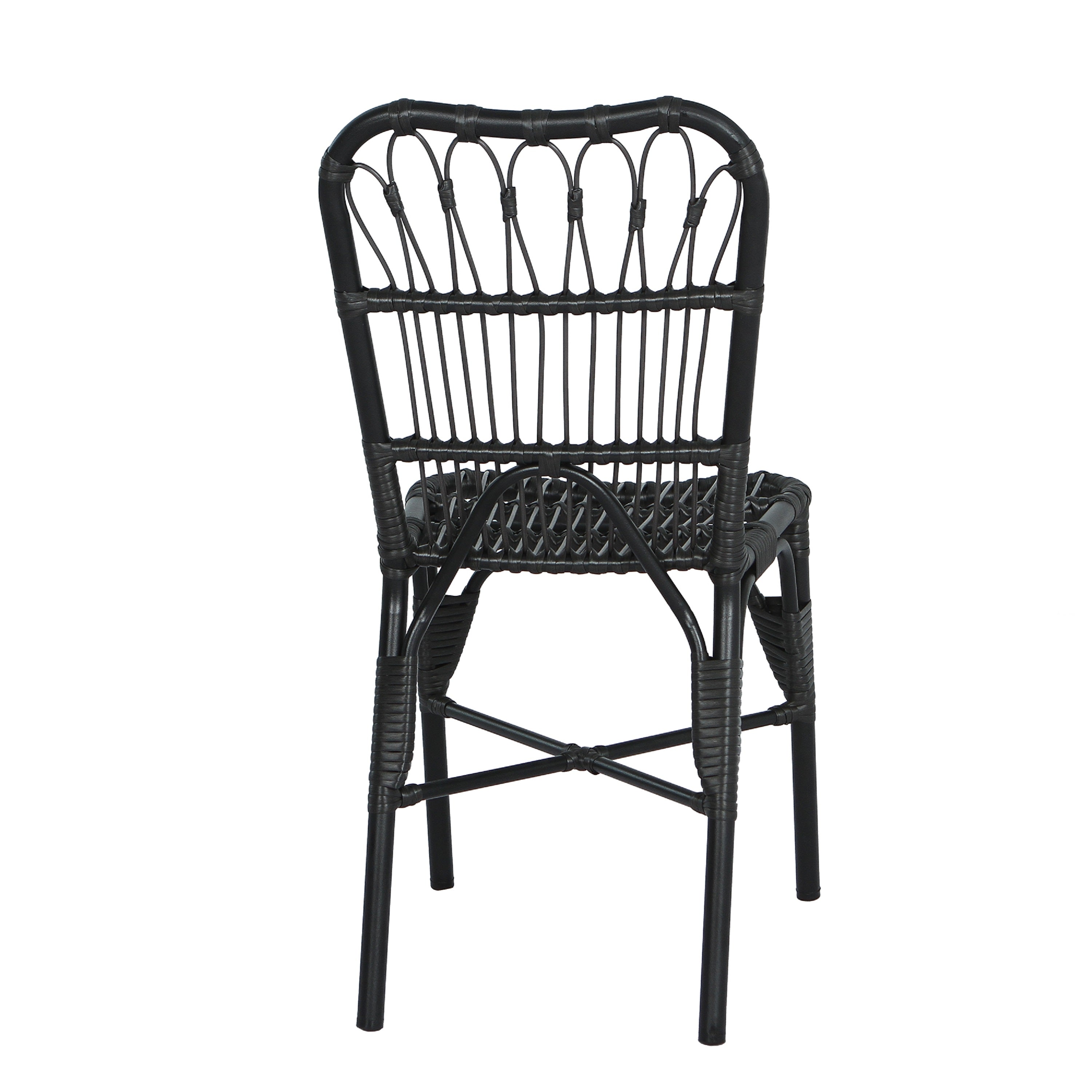 Outdoor Rattan Patio Dining Chairs, Set of 2