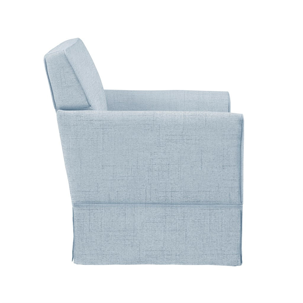 Upholstered Accent Chair with Skirted Base and Wood Frame