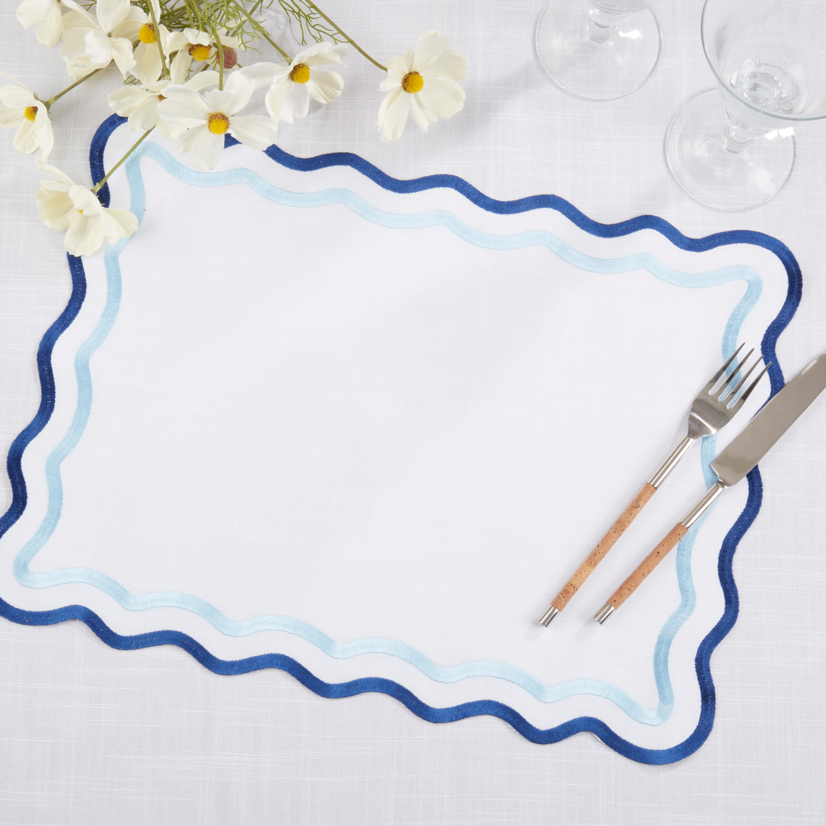 Eco Scallop Border Placemat, Set of 4