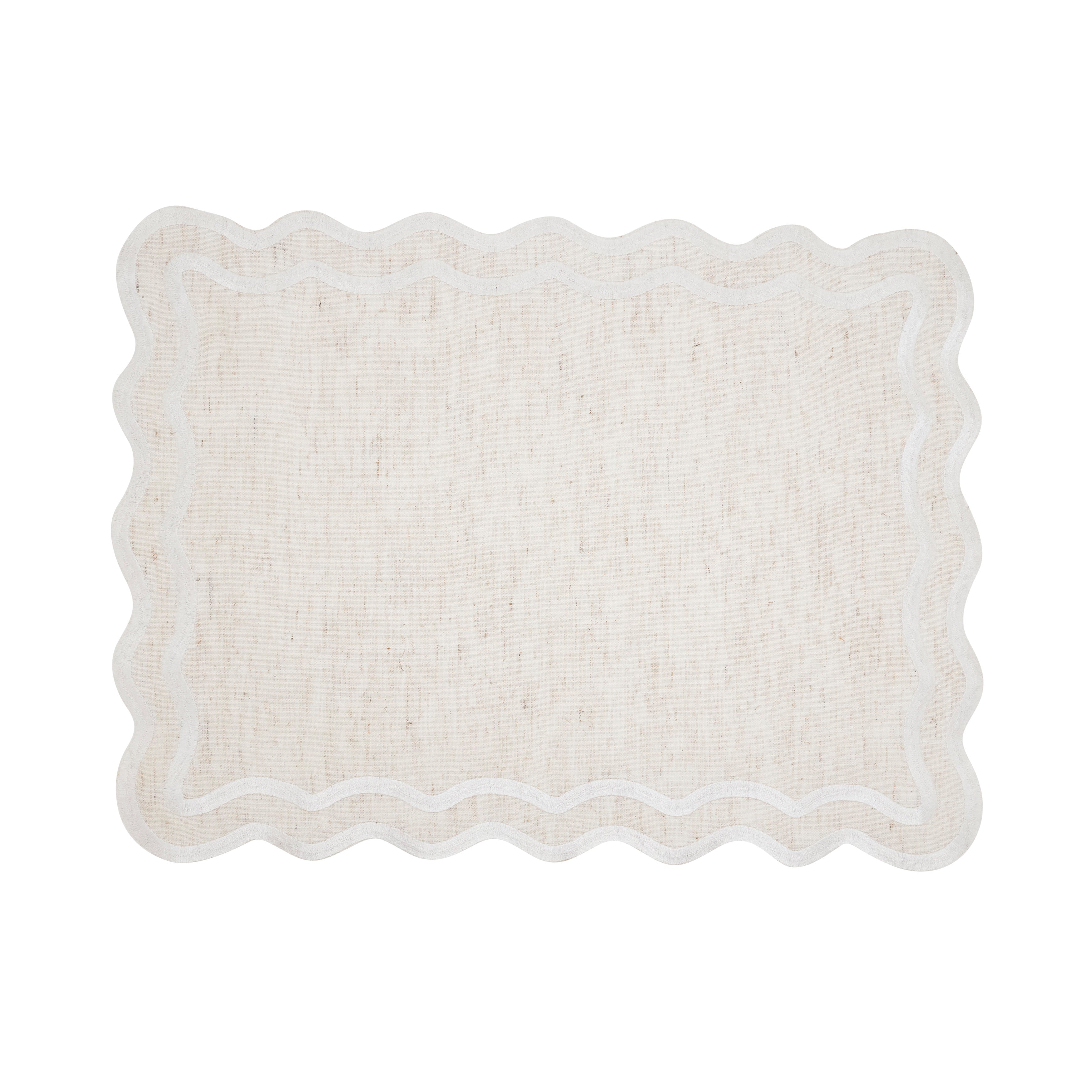 Eco Scallop Border Placemat, Set of 4