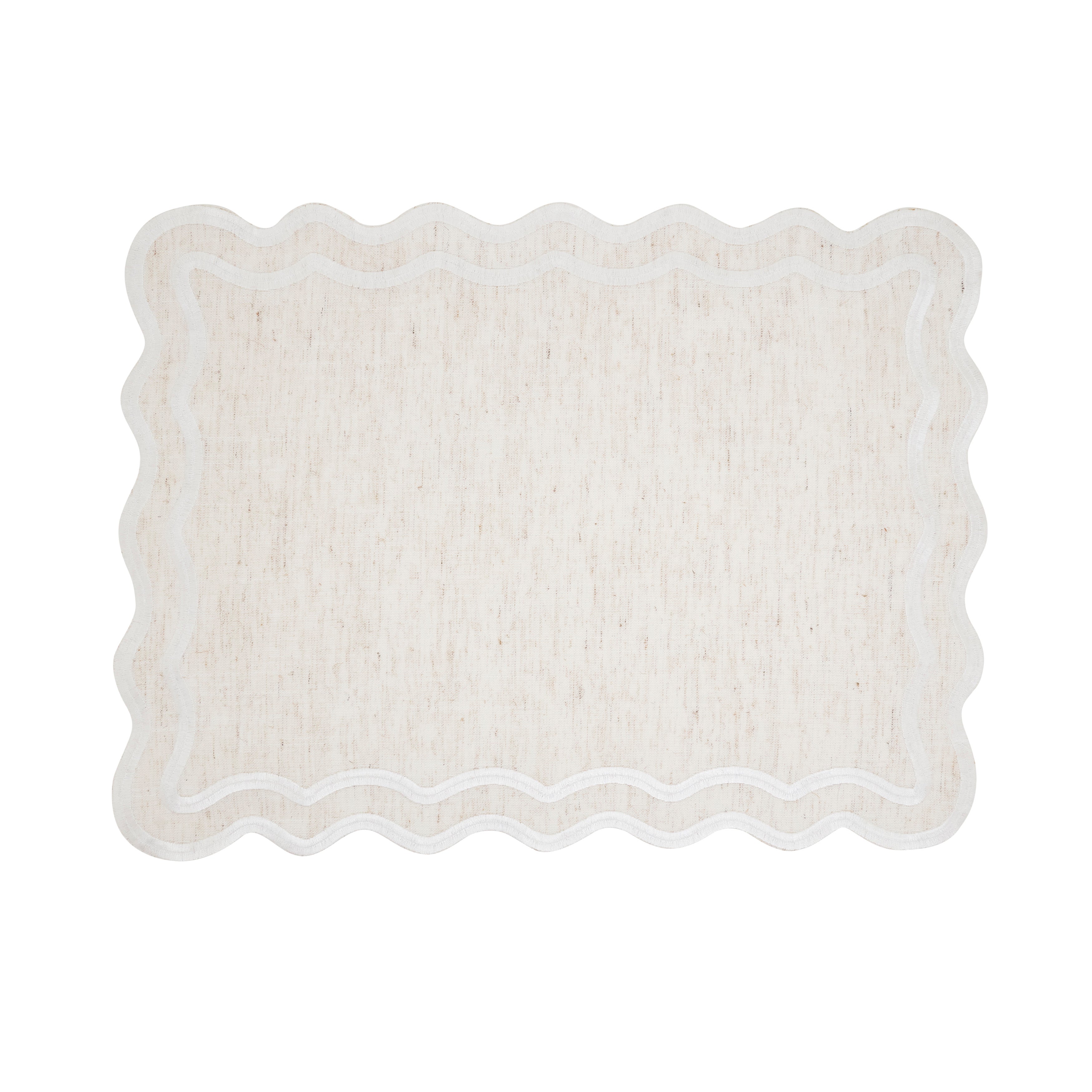 Eco Scallop Border Placemat, Set of 4