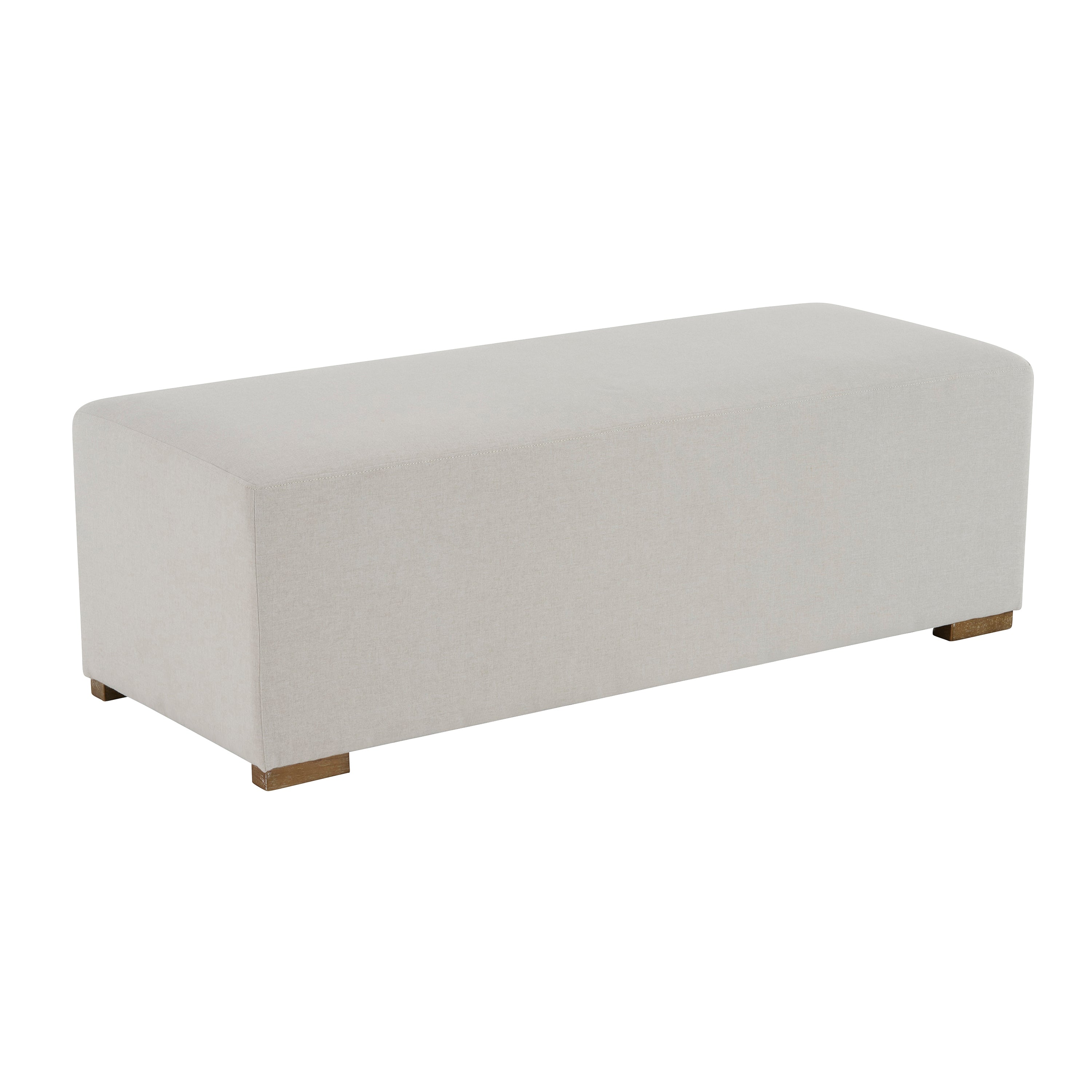 Simple White Long Ottoman