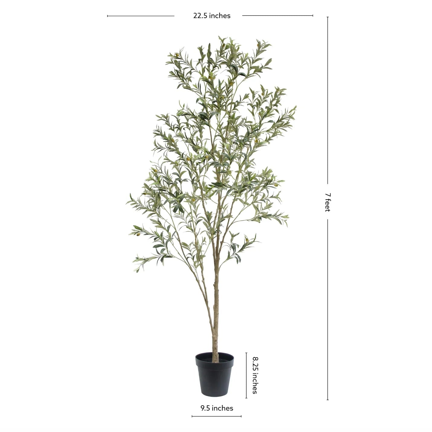CG Hunter Faux Wispy Olive Tree Dimensions