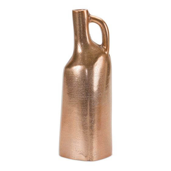 Copper Metal Bottle Vase 12"